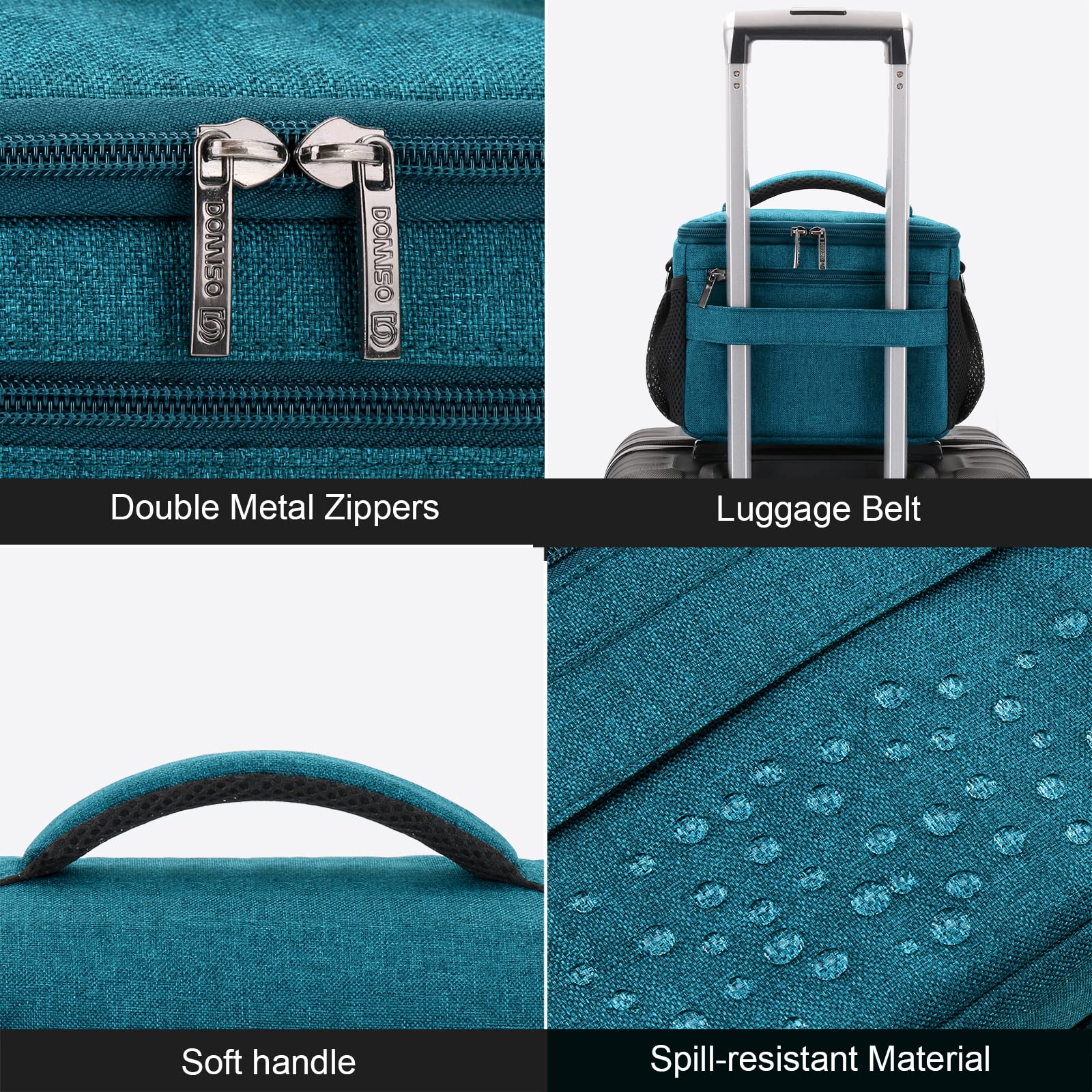 Domiso sac appareil photo reflex turquoise compact