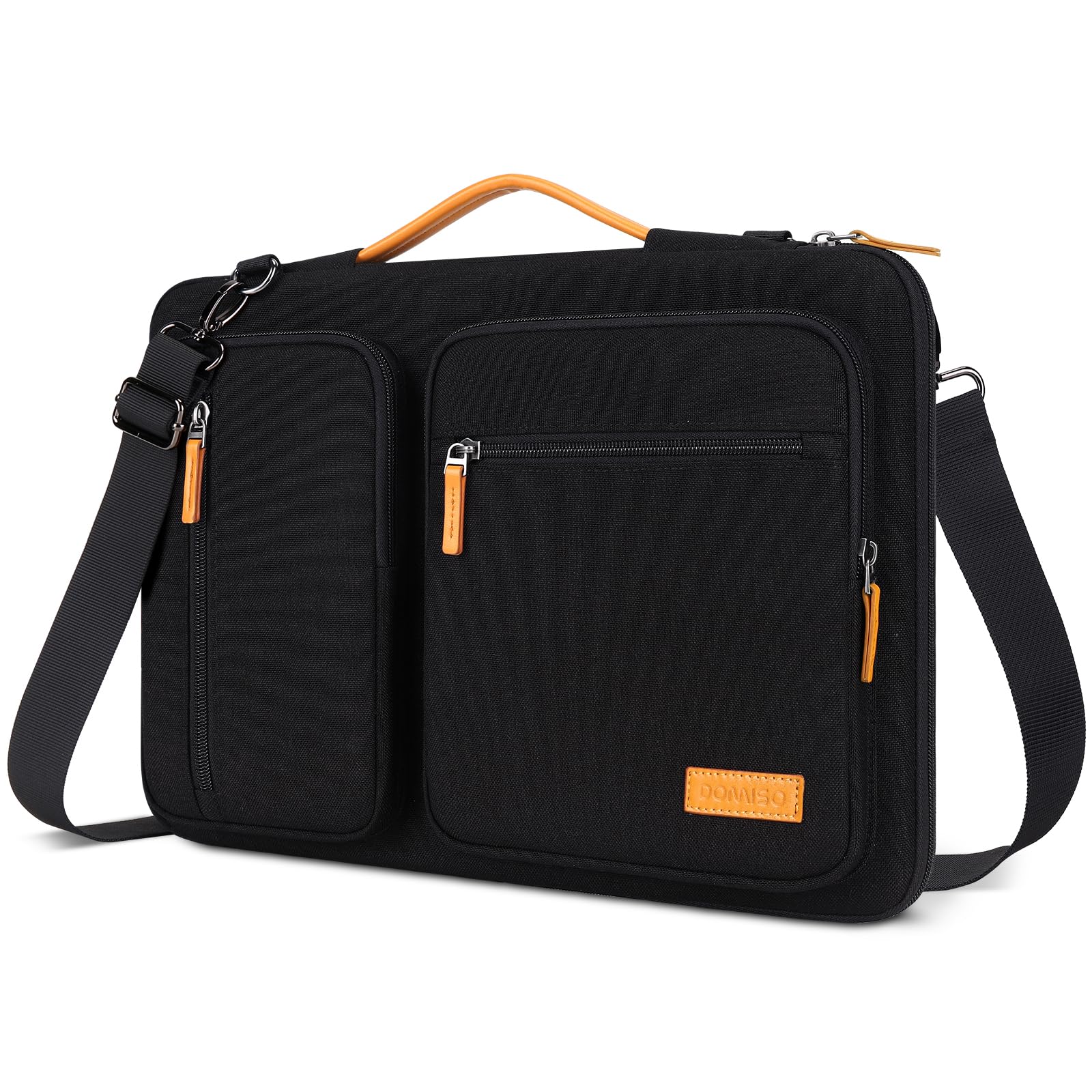 DOMISO 17,3 Pouces Sacoche PC Portable Noir Bandoulière
