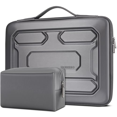 DOMISO Housse ordinateur portable 14 pouces gris foncé antichoc