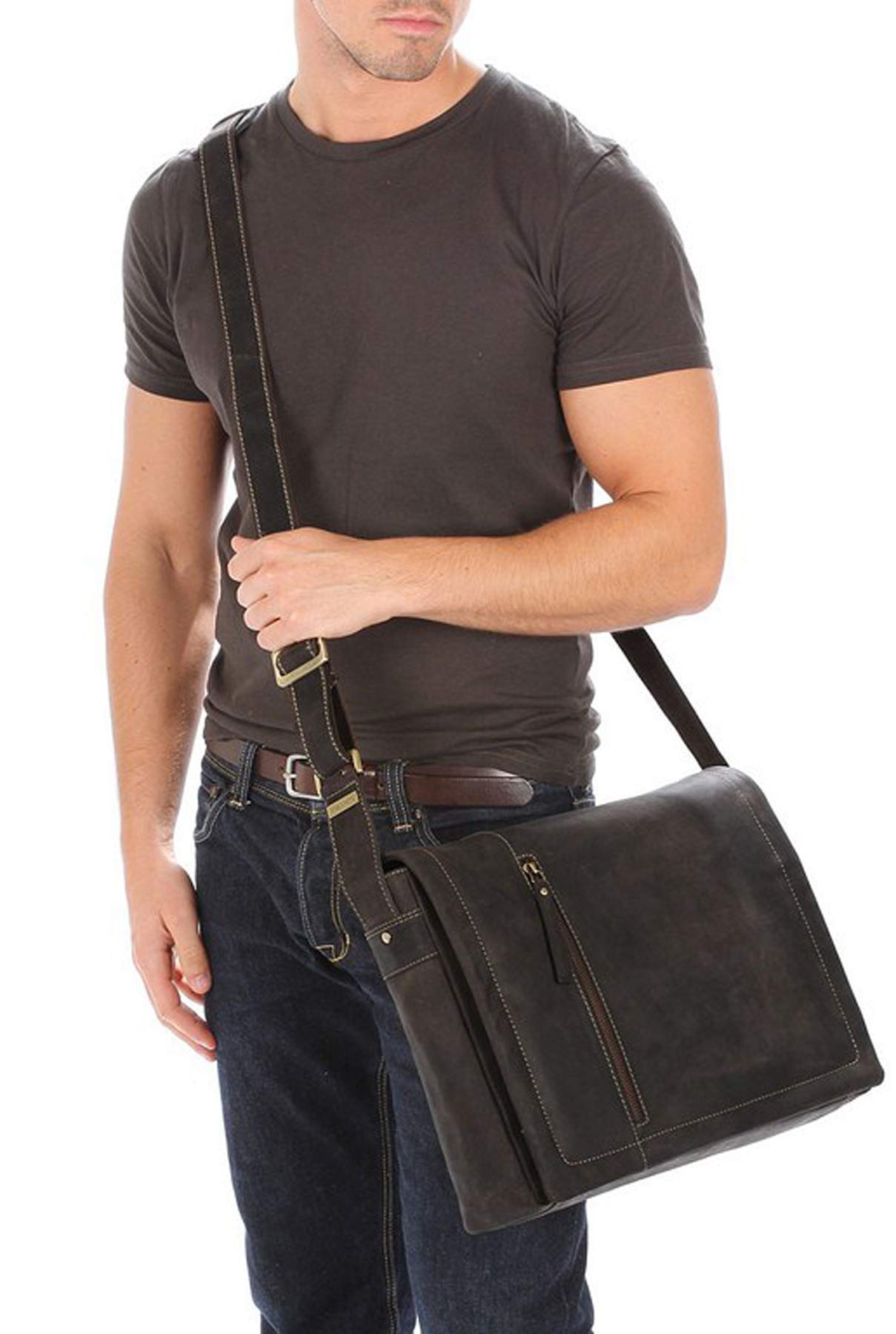 Visconti 16072 Foster sac cuir ordinateur marron foncé