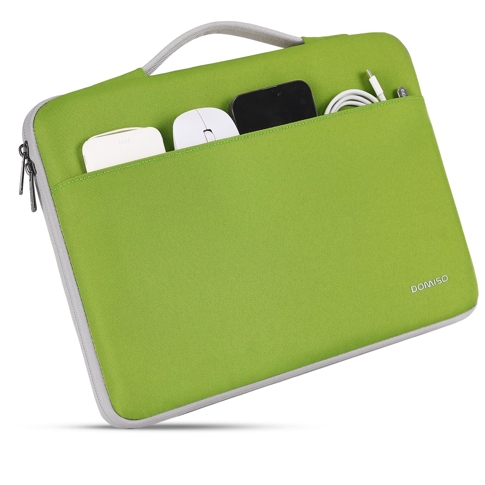 DOMISO Housse Ordinateur Portable 15,6 Pouces Vert Herbe Imperméable