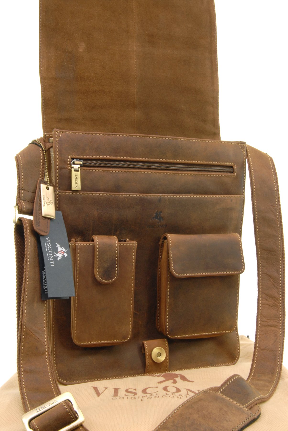 Visconti Jasper 18410 sac besace cuir tanné