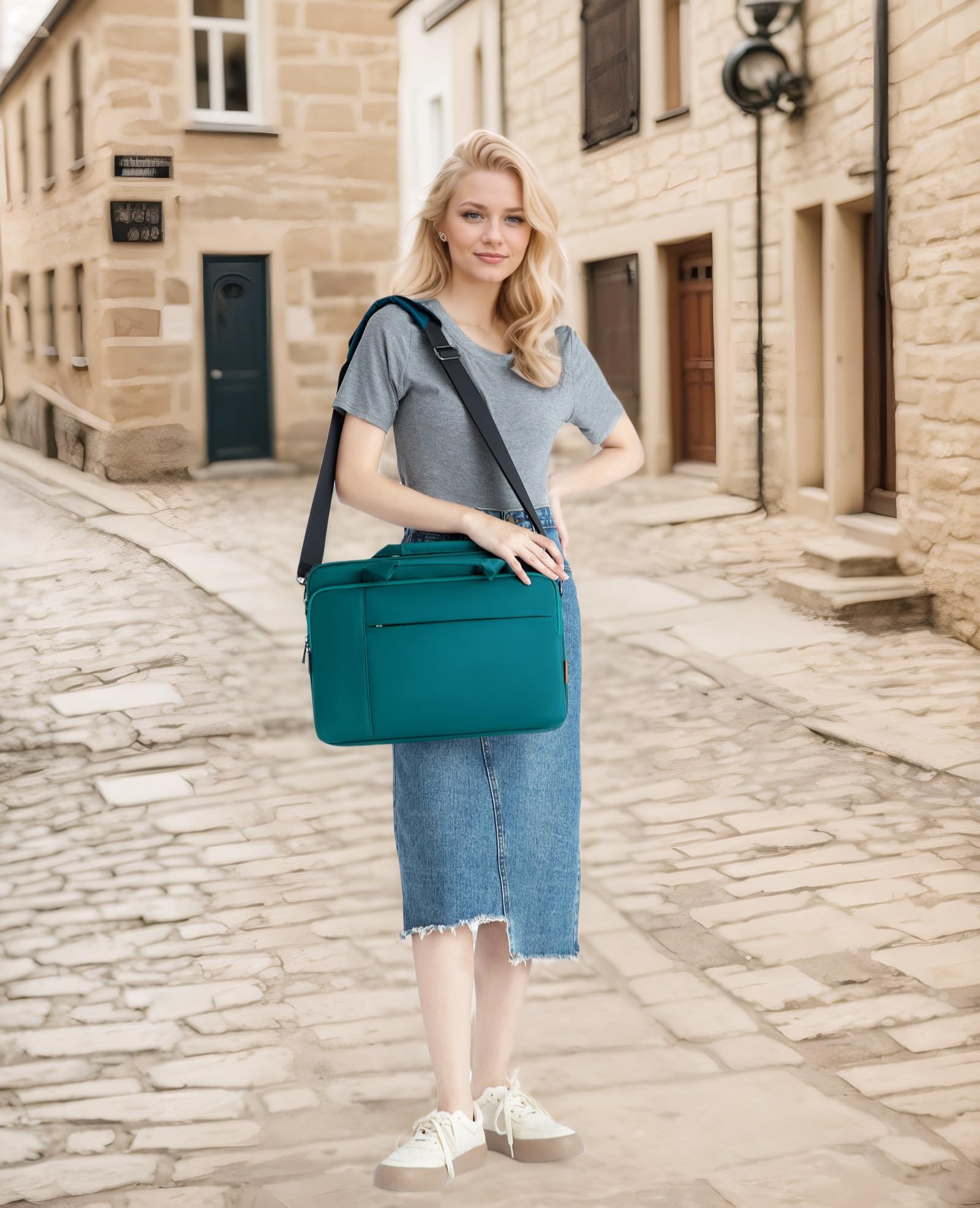 Domiso 15,6 sacoche PC portable turquoise imperméable
