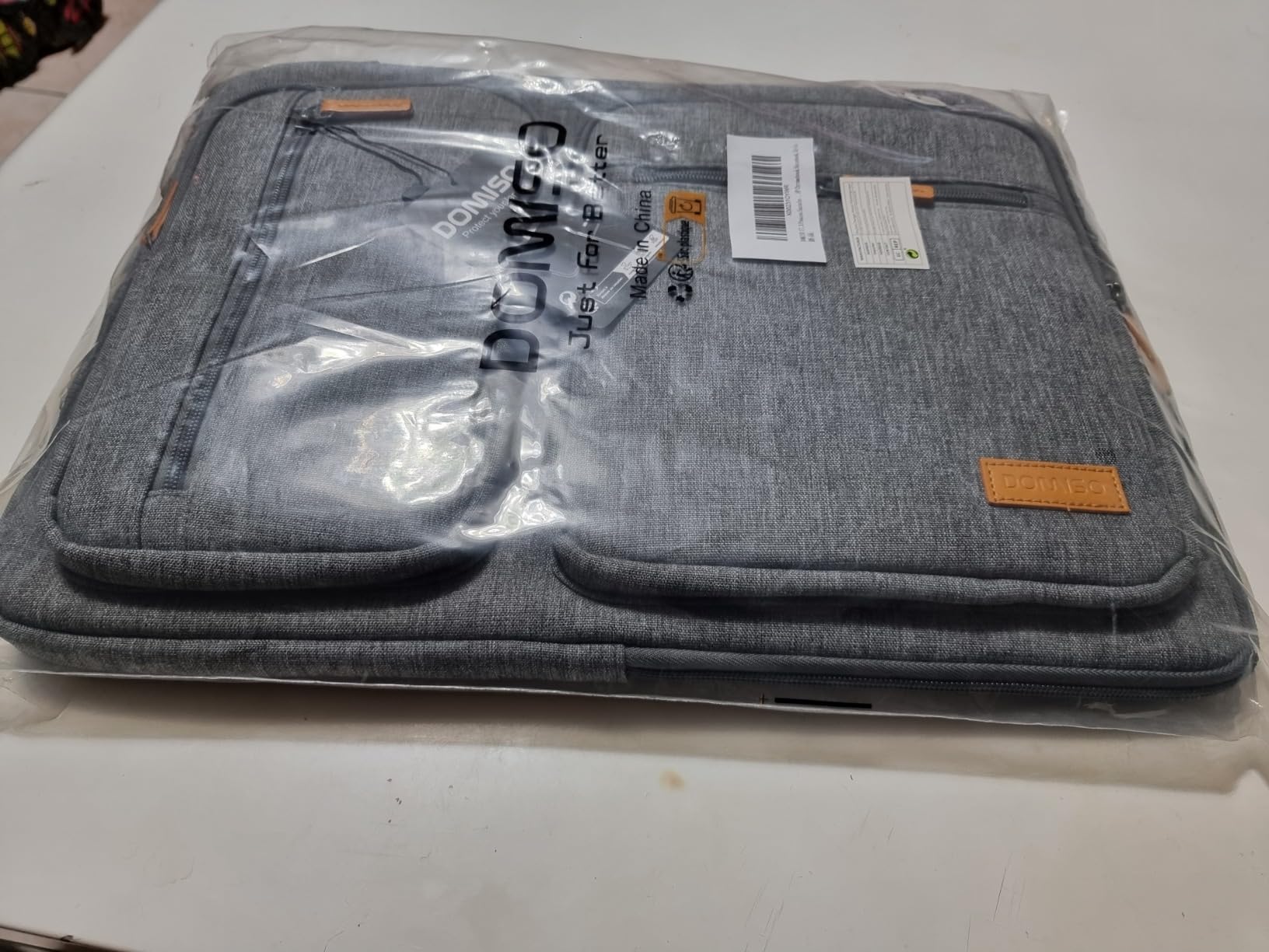 Domiso 17,3" sacoche ordinateur portable grise imperméable