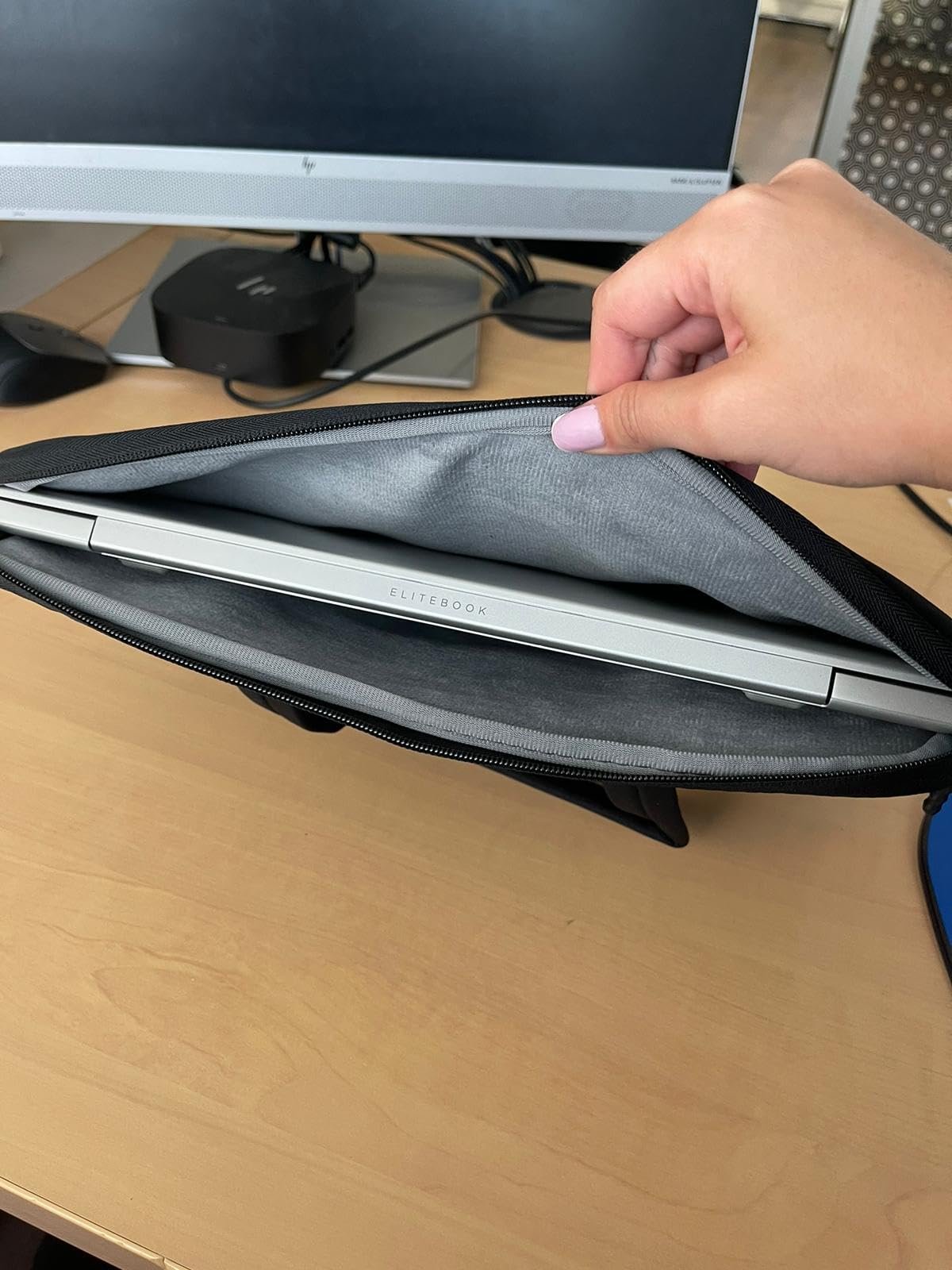 Jooeer housse 13" MacBook pochette verte à poignée