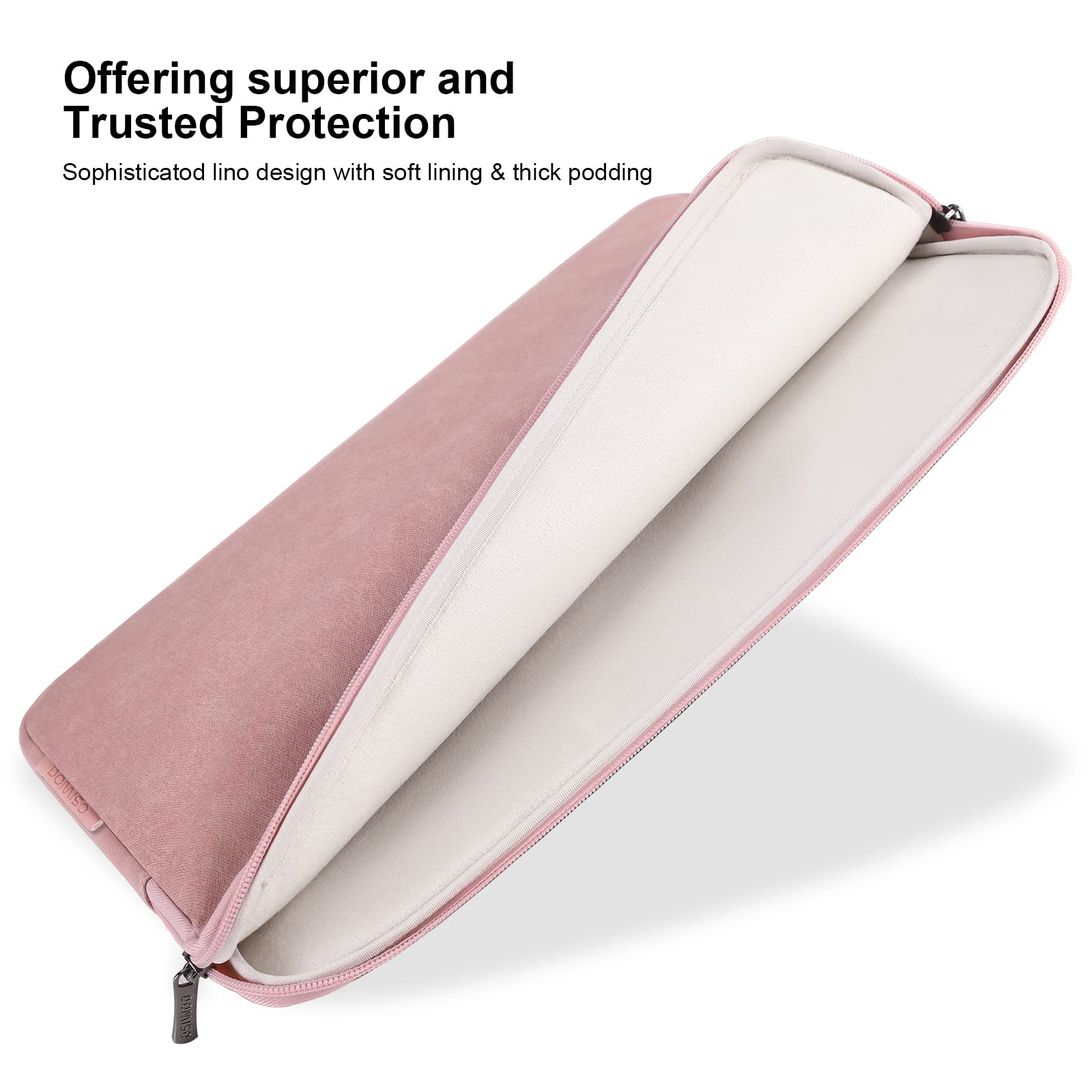 Domiso housse pc 17,3 pouces rose imperméable fine
