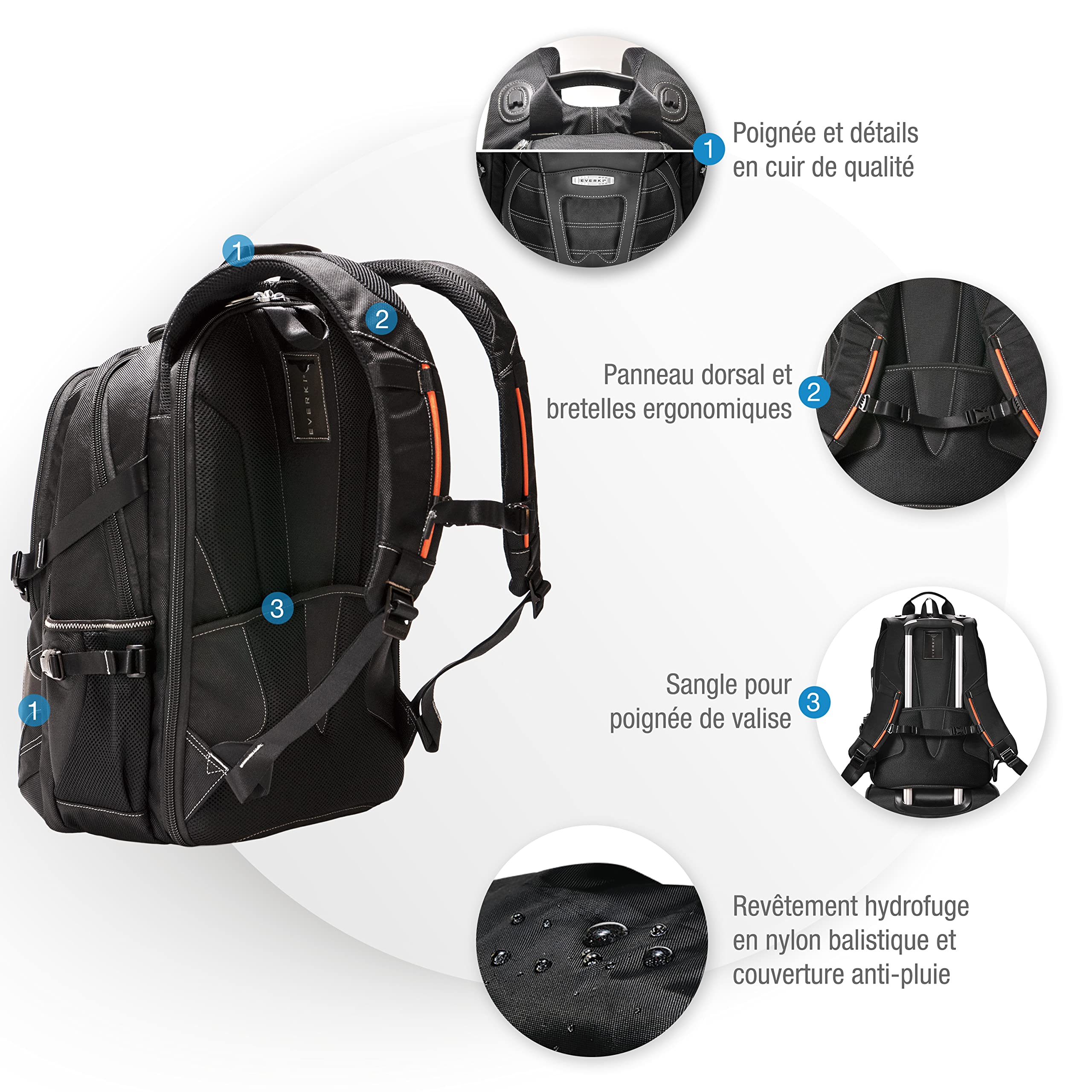 Everki Concept 2 EKP133B sac à dos 17" noir premium