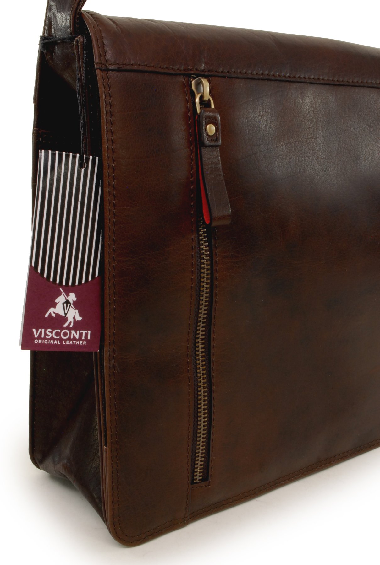 Visconti ML23 Carter besace cuir marron format A4