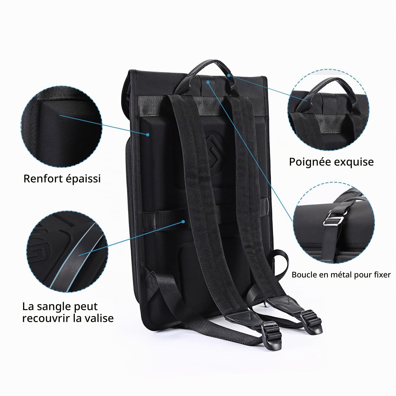 Smatree A600 sac à dos PC 15,6" noir coque rigide business