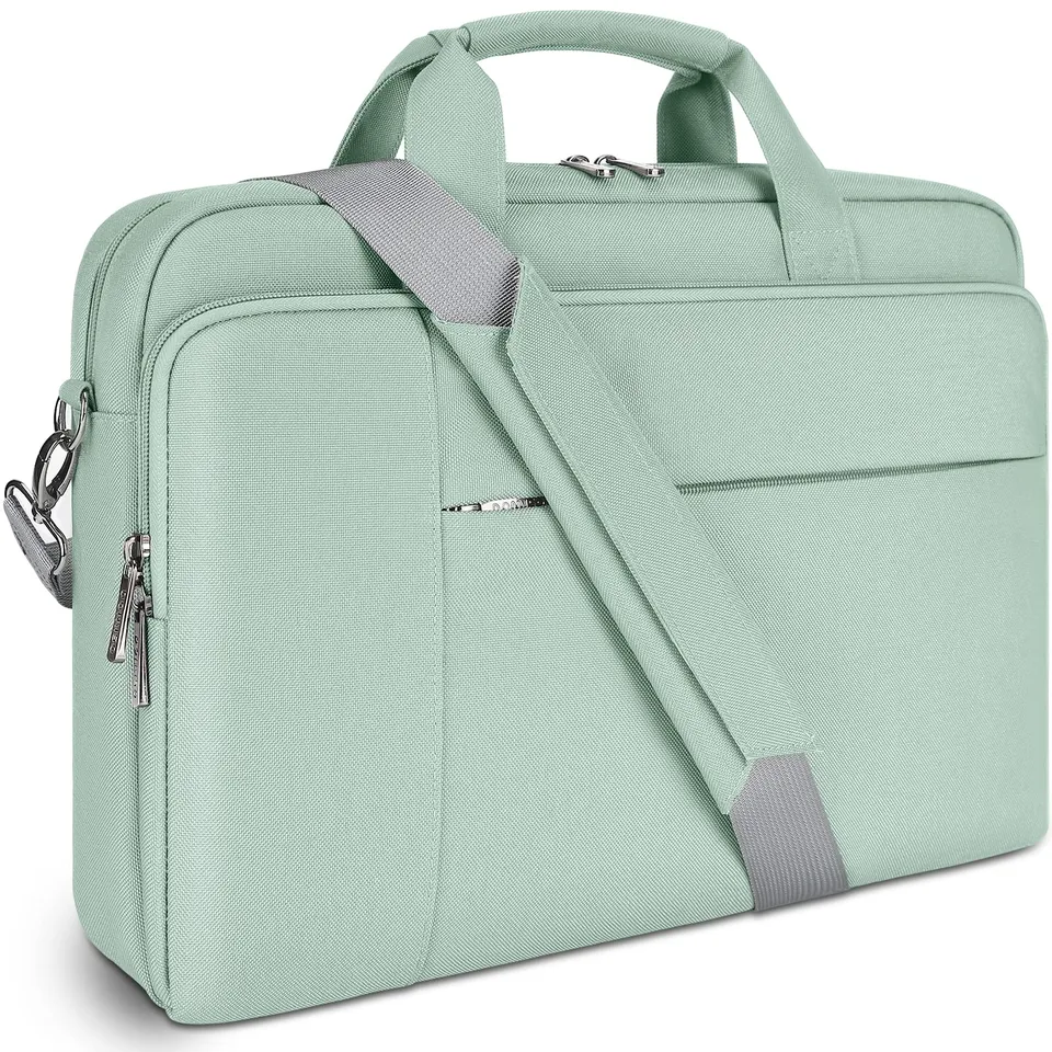 Domiso sacoche ordinateur 17-17,3 pouces vert sauge poches