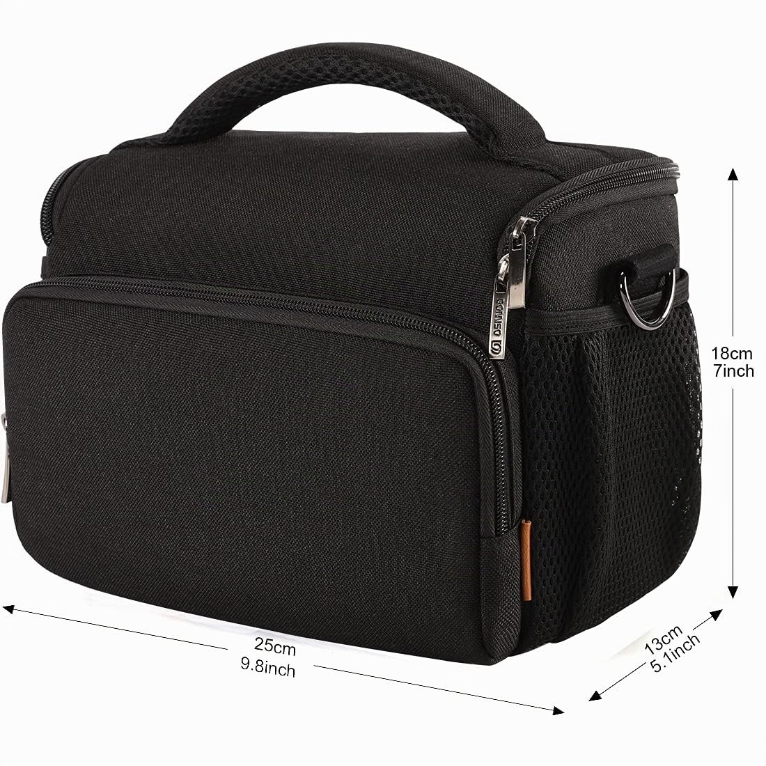 Domiso sac appareil photo reflex noir compact
