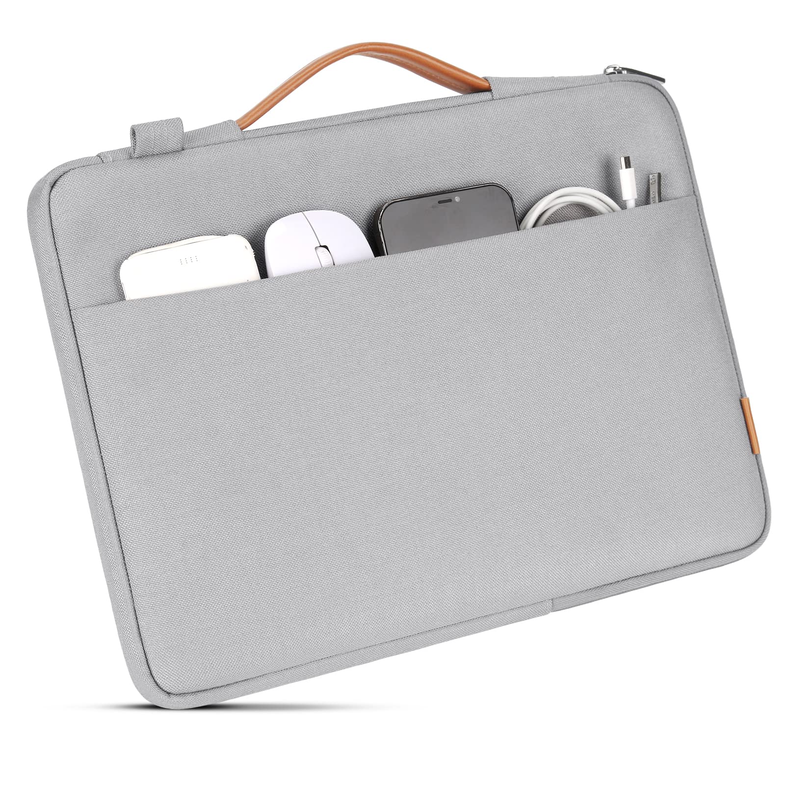 DOMISO 17,3 Pouces Housse Ordinateur Portable Gris Imperméable