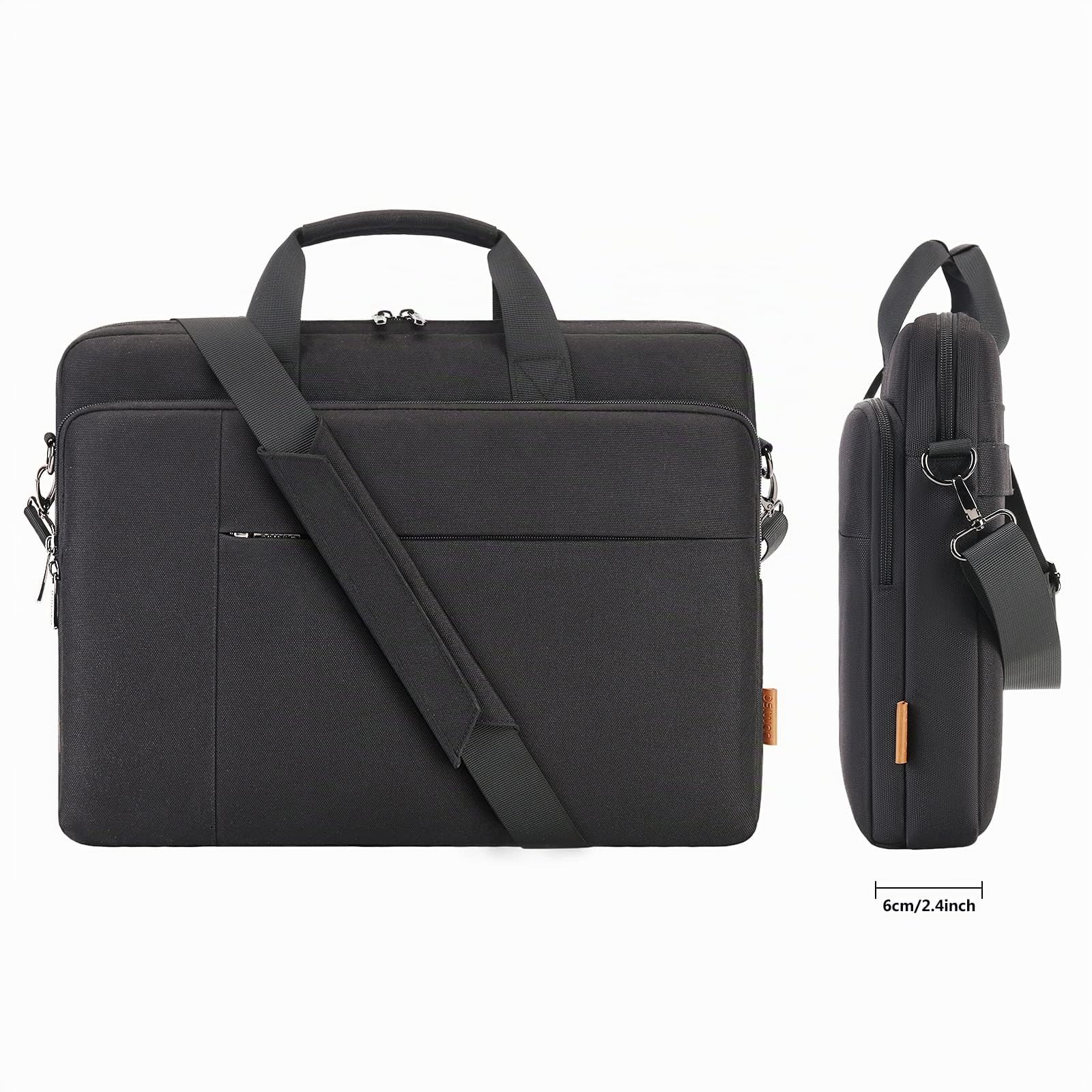 DOMISO 17,3 pouces sacoche ordinateur noire imperméable