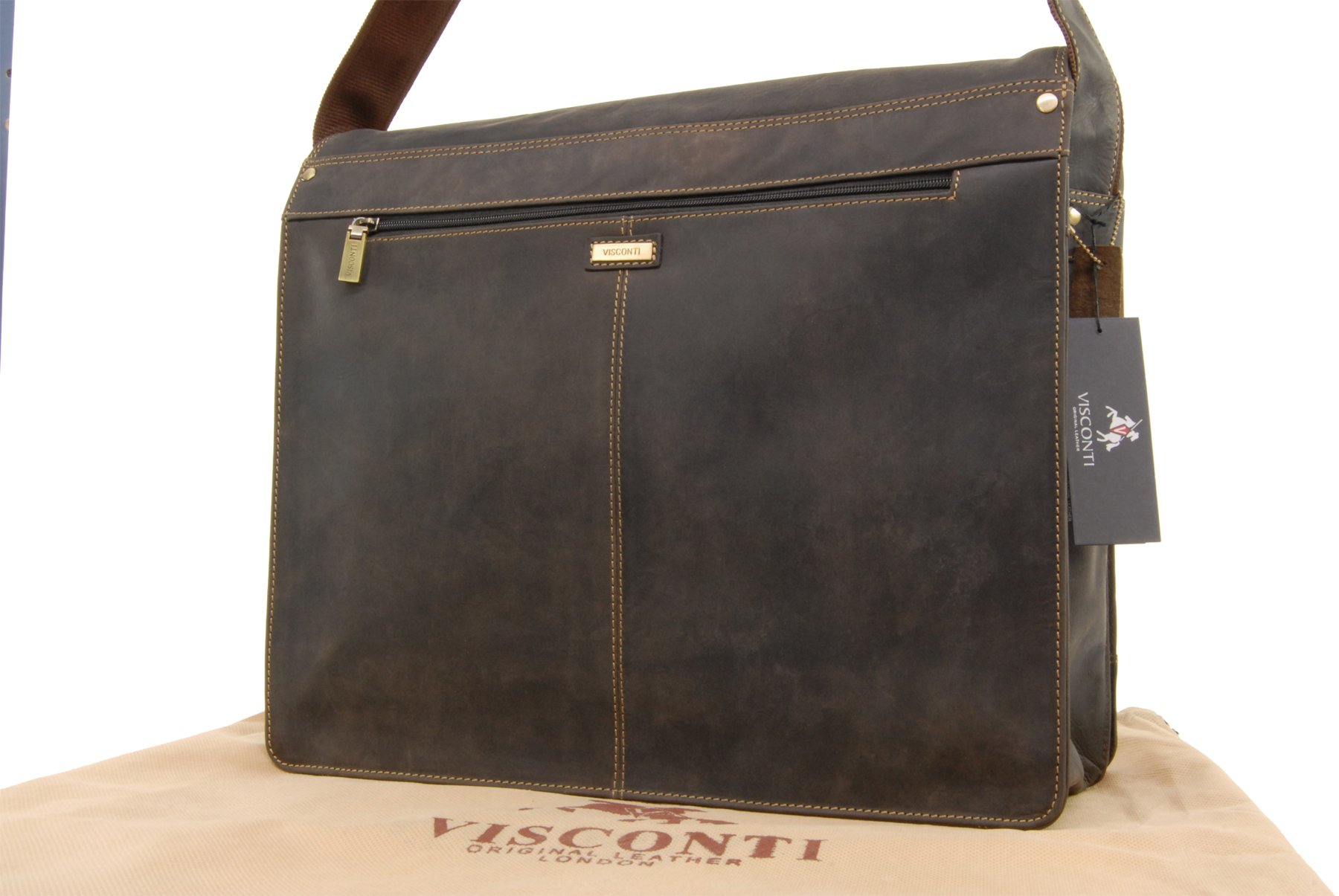 Visconti Harvard 16054 sacoche cuir 15-16" marron foncé