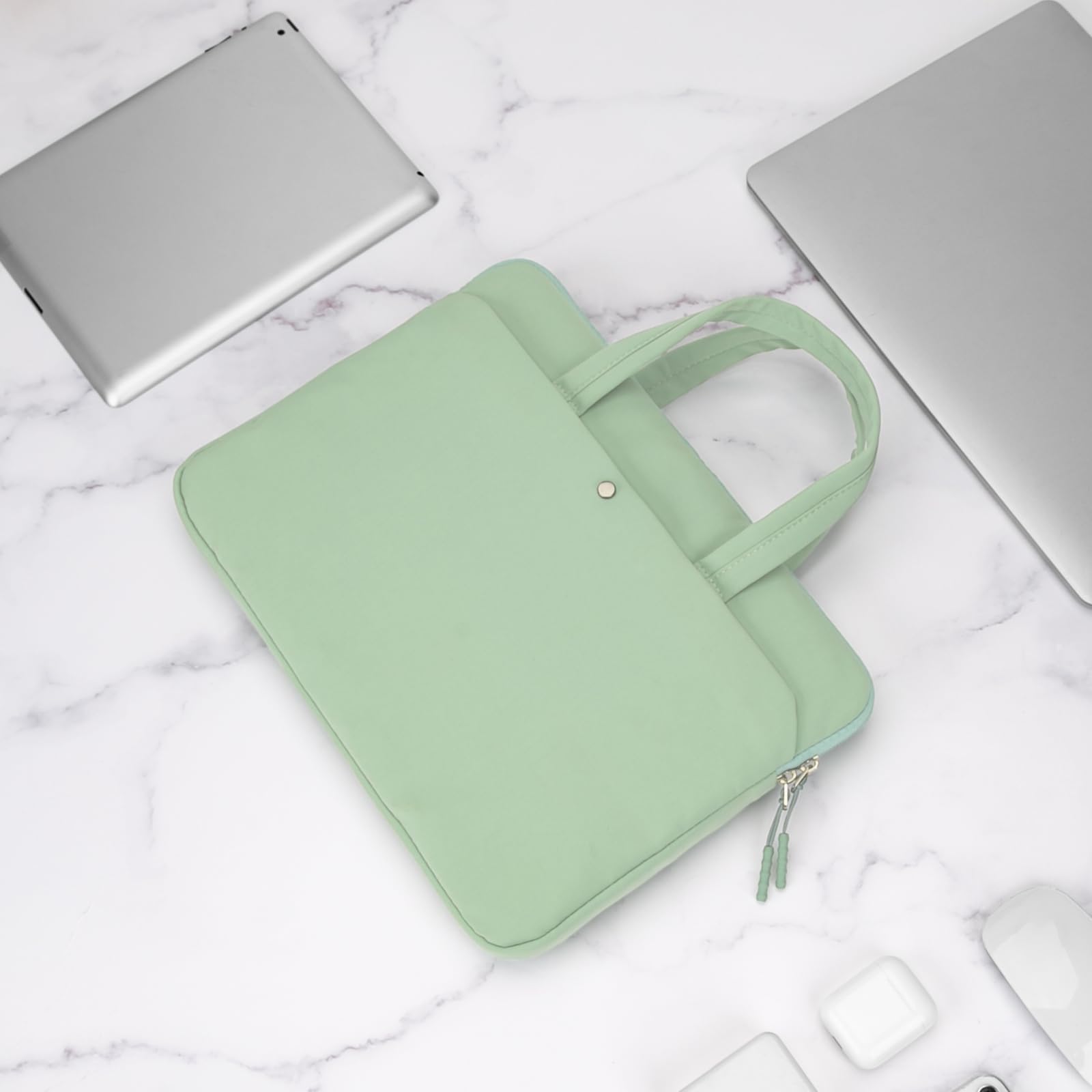 Jooeer housse 13" MacBook pochette verte à poignée