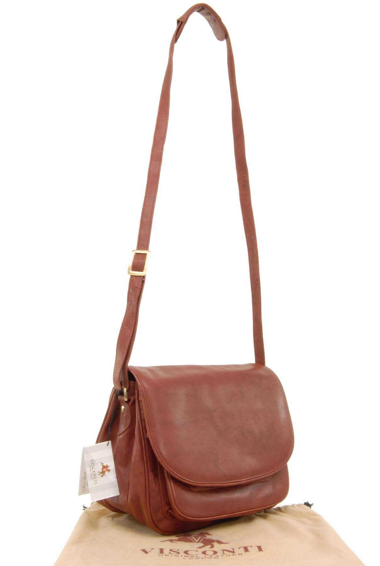 Visconti Atlantic 2195 sac bandoulière cuir marron femme