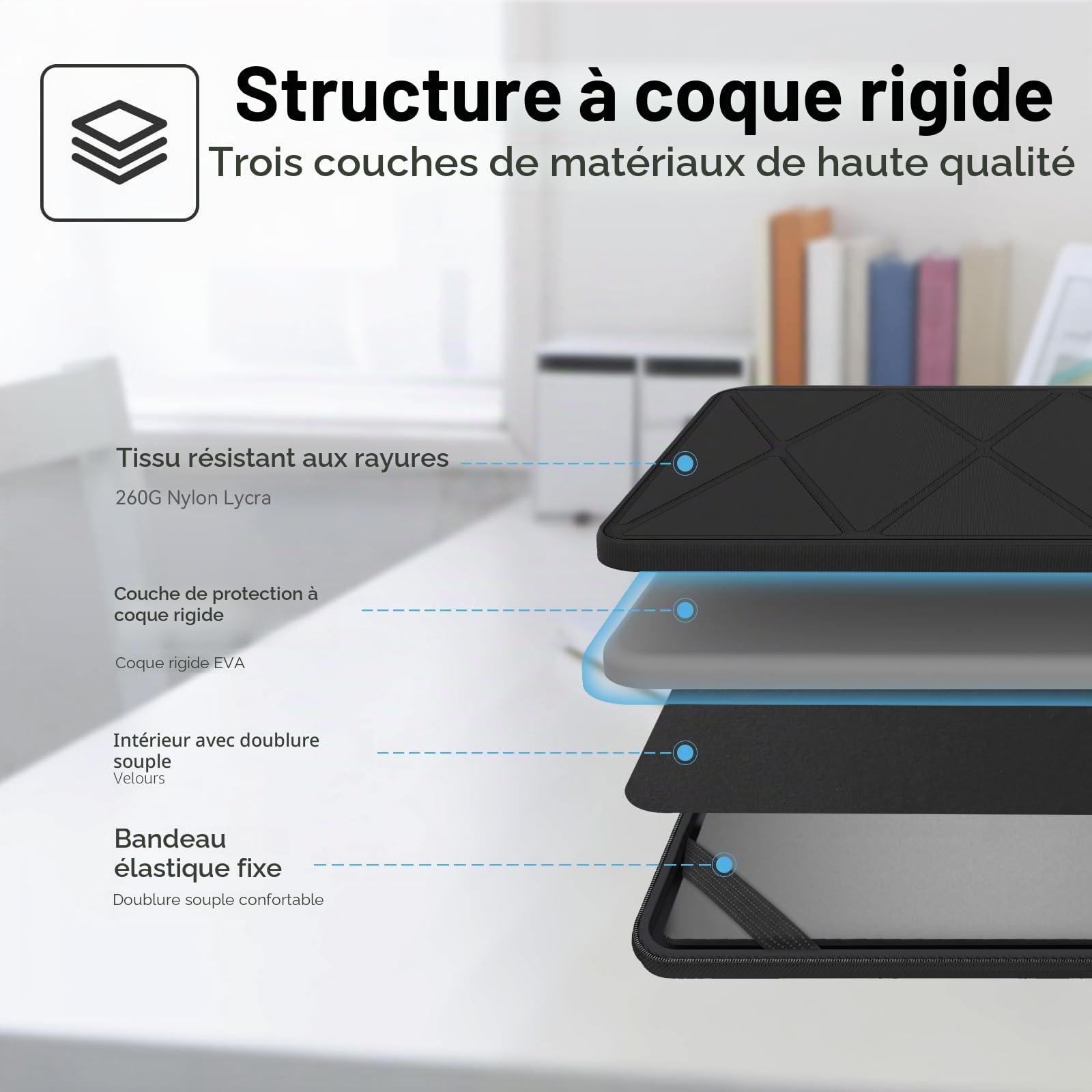 Smatree X8283 housse PC portable 16 pouces rigide noire