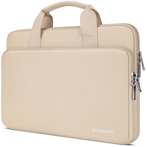 DOMISO 17,3 Pouces Housse Ordinateur Portable Beige Imperméable