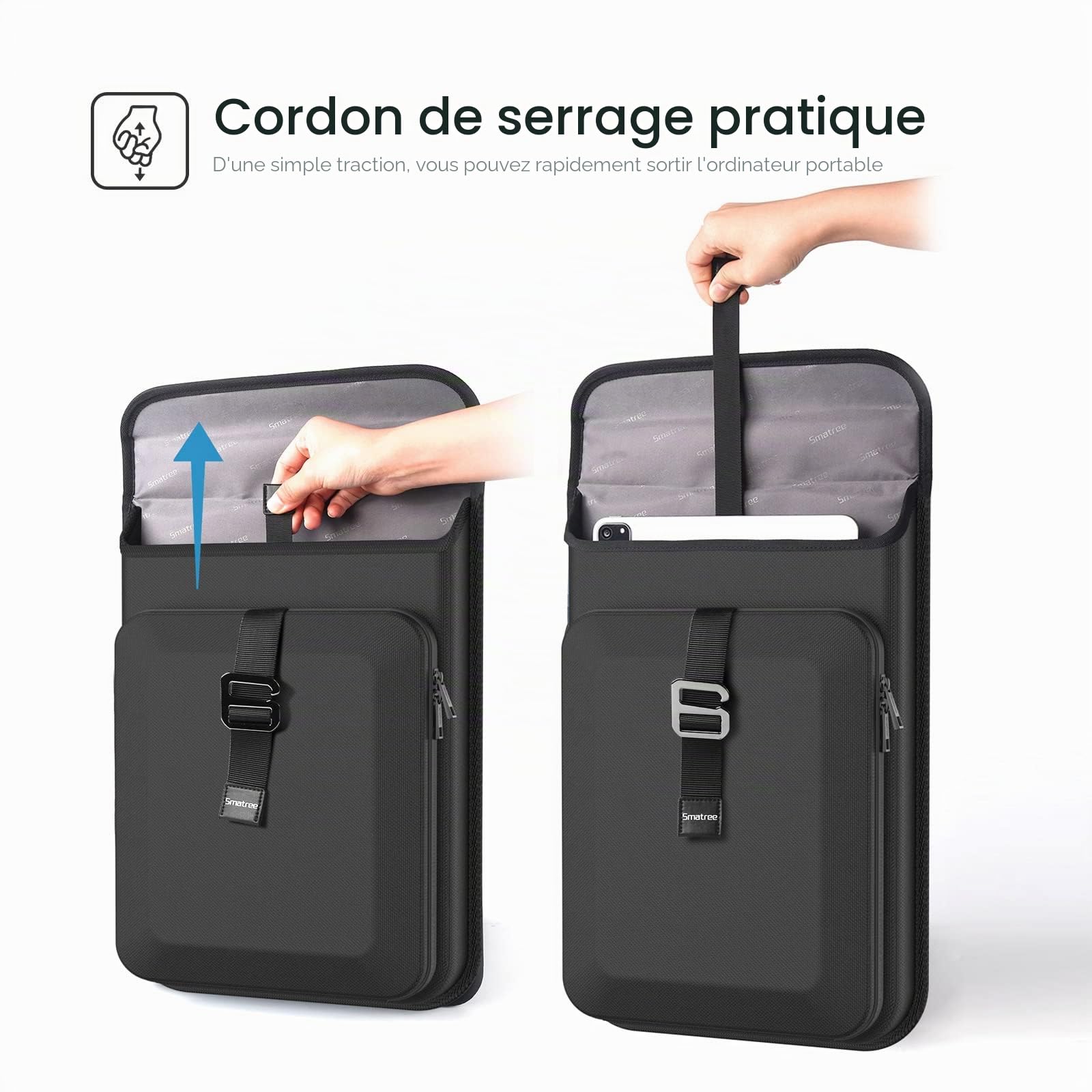 Smatree A600 sac à dos PC 15,6" noir coque rigide business