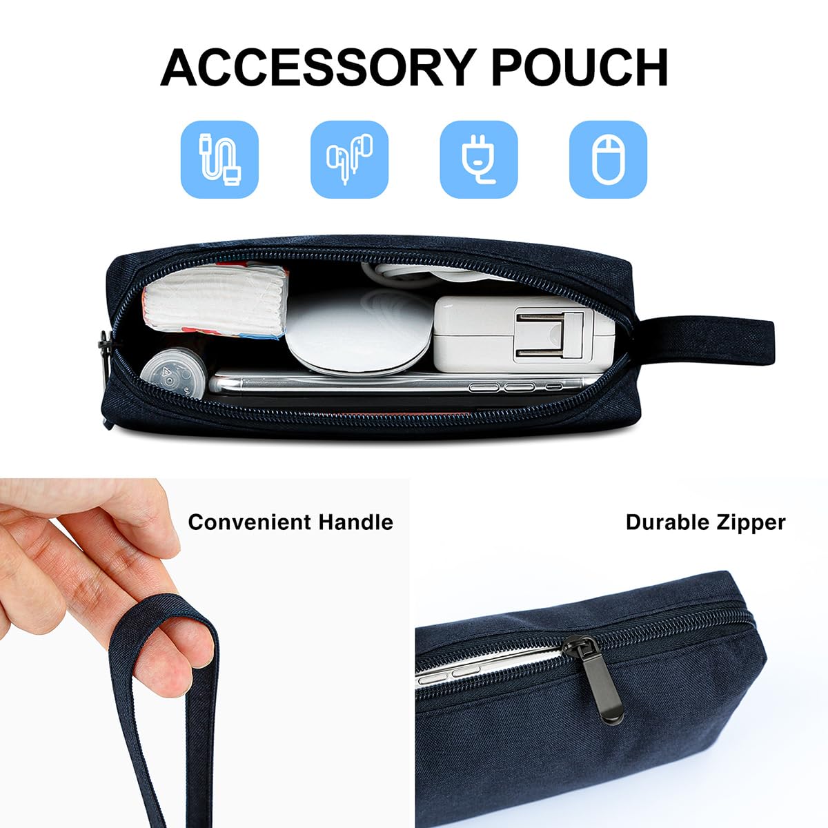 jooeer housse ordinateur portable 13 pouces bleu marine