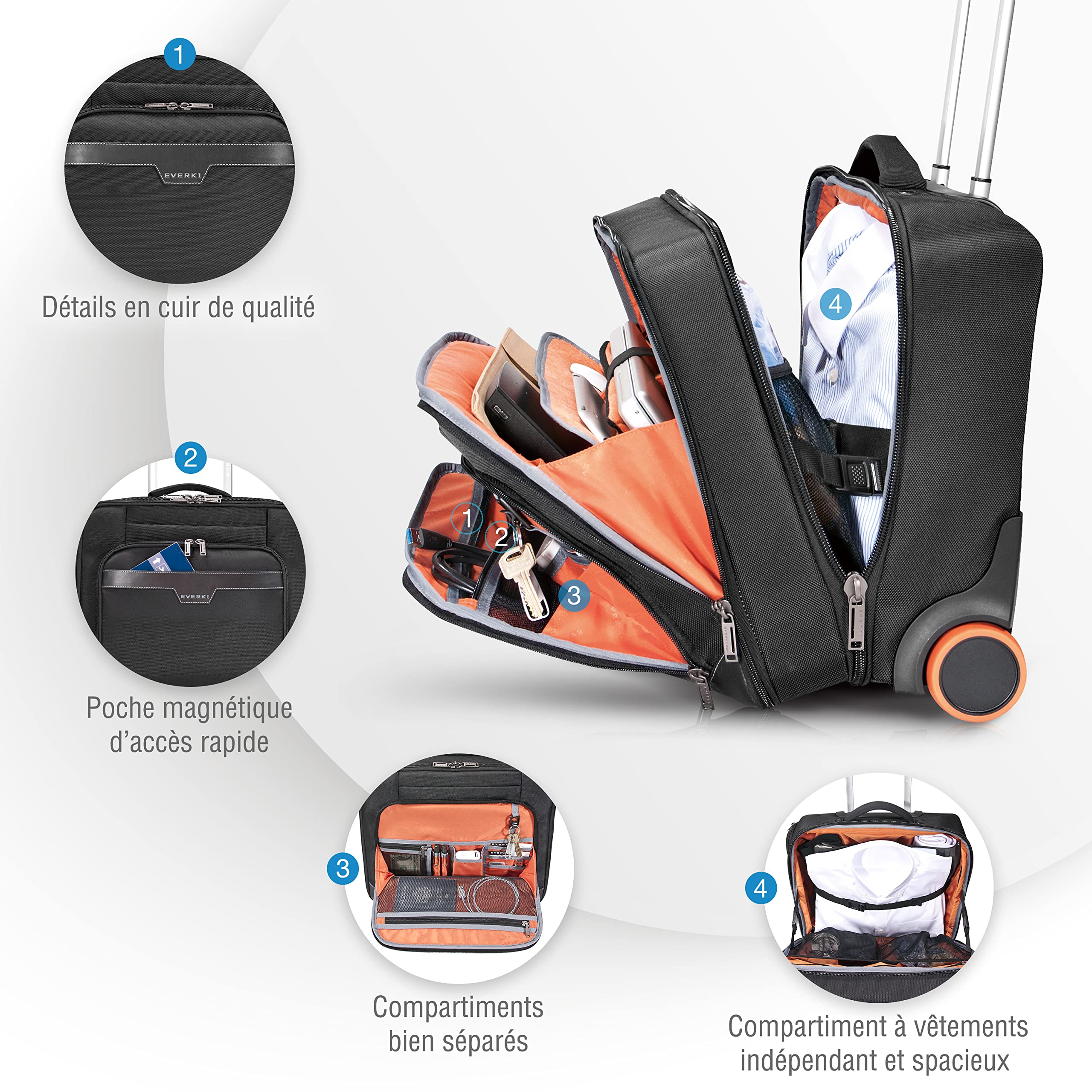 Everki Journey EKB440 trolley 16" noir 27L