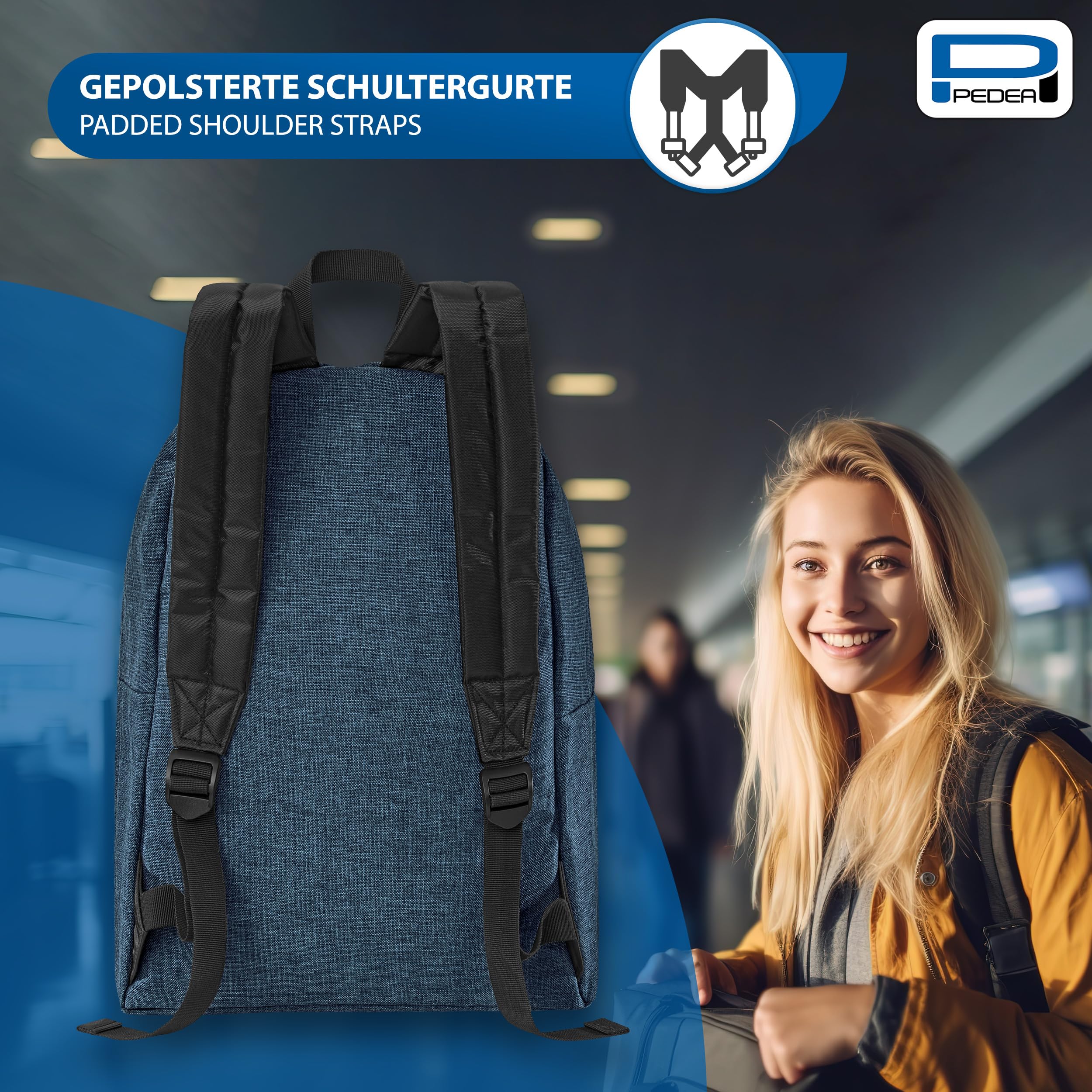 Pedea sac à dos ordinateur portable 13,3 pouces rouge hydrofuge