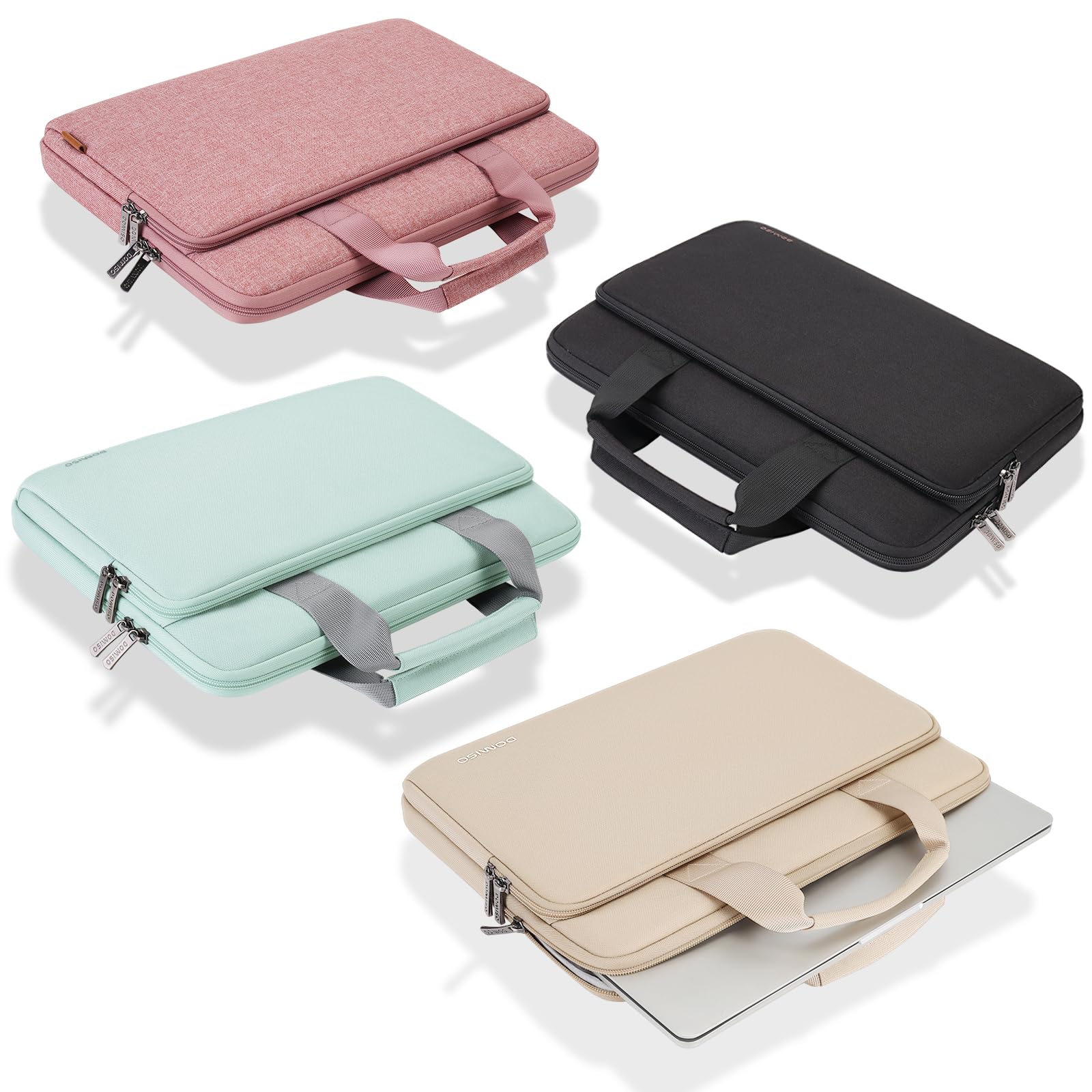 DOMISO 17,3 Pouces Housse Ordinateur Portable Beige Imperméable