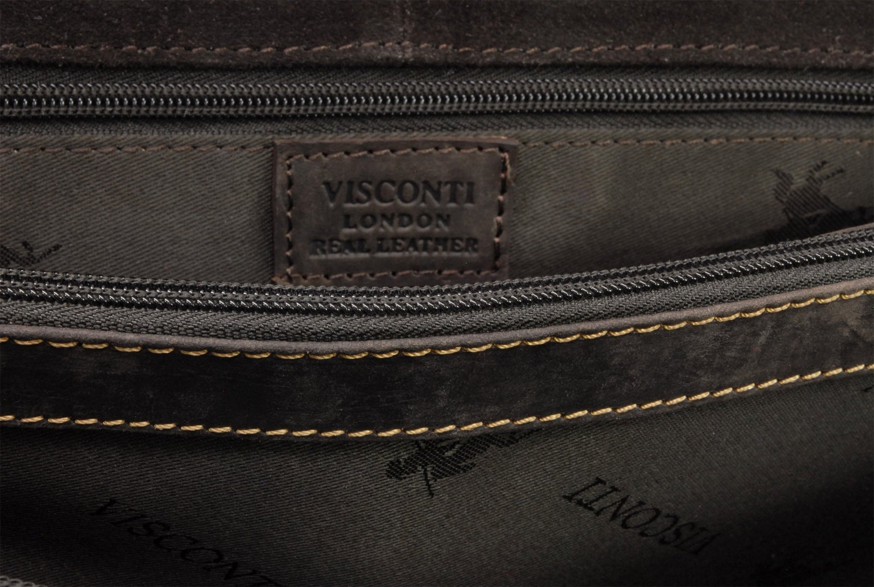 Visconti 16055XL serviette cuir marron foncé PC