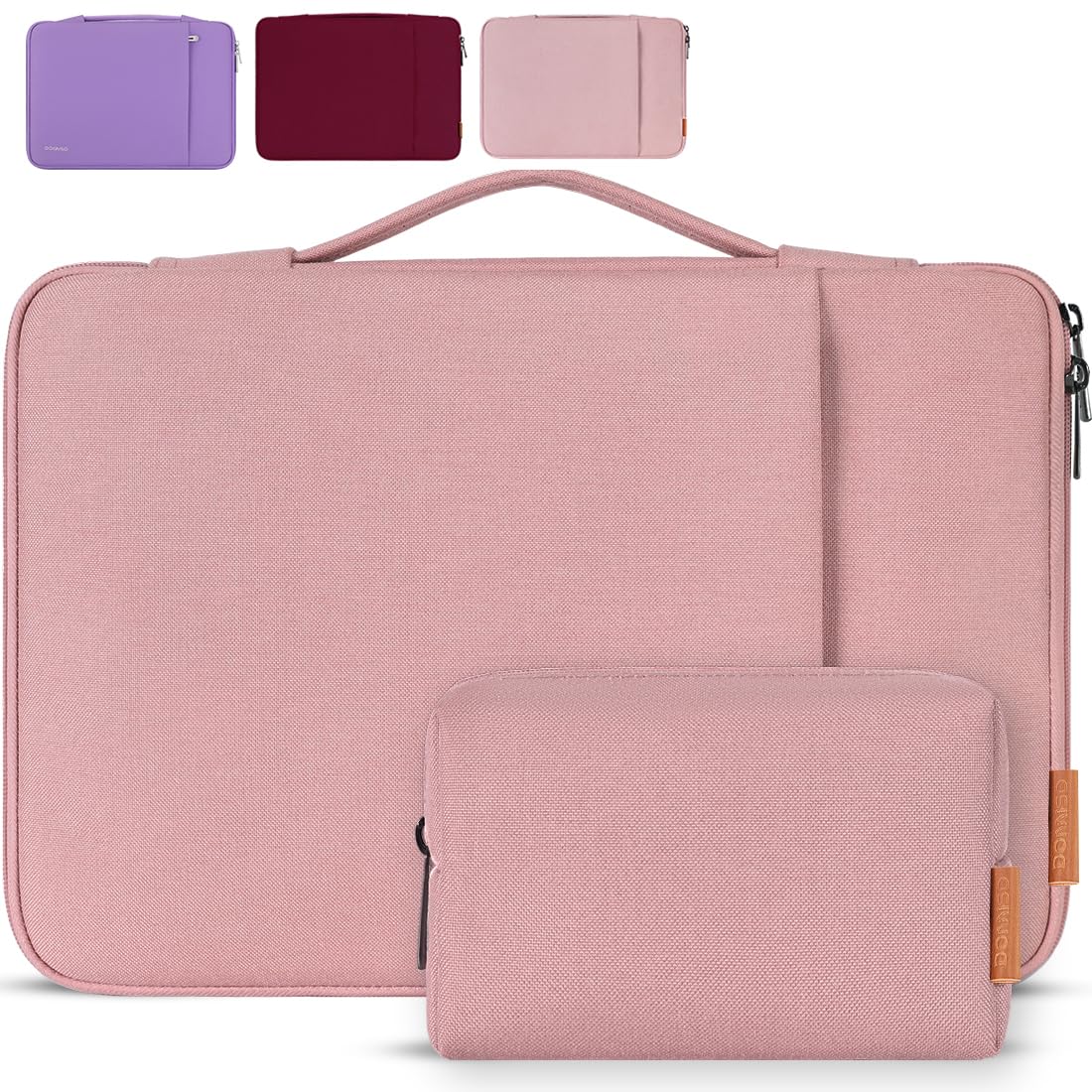 Domiso housse ordinateur portable 17,3 pouces rose antichoc