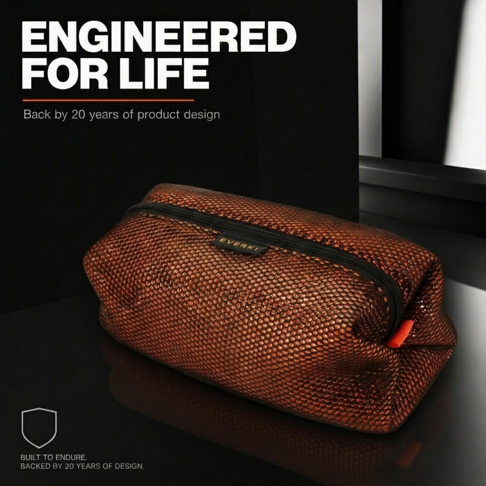 Everki Pouch EKF823 Pochette Câbles Orange Noir Maille