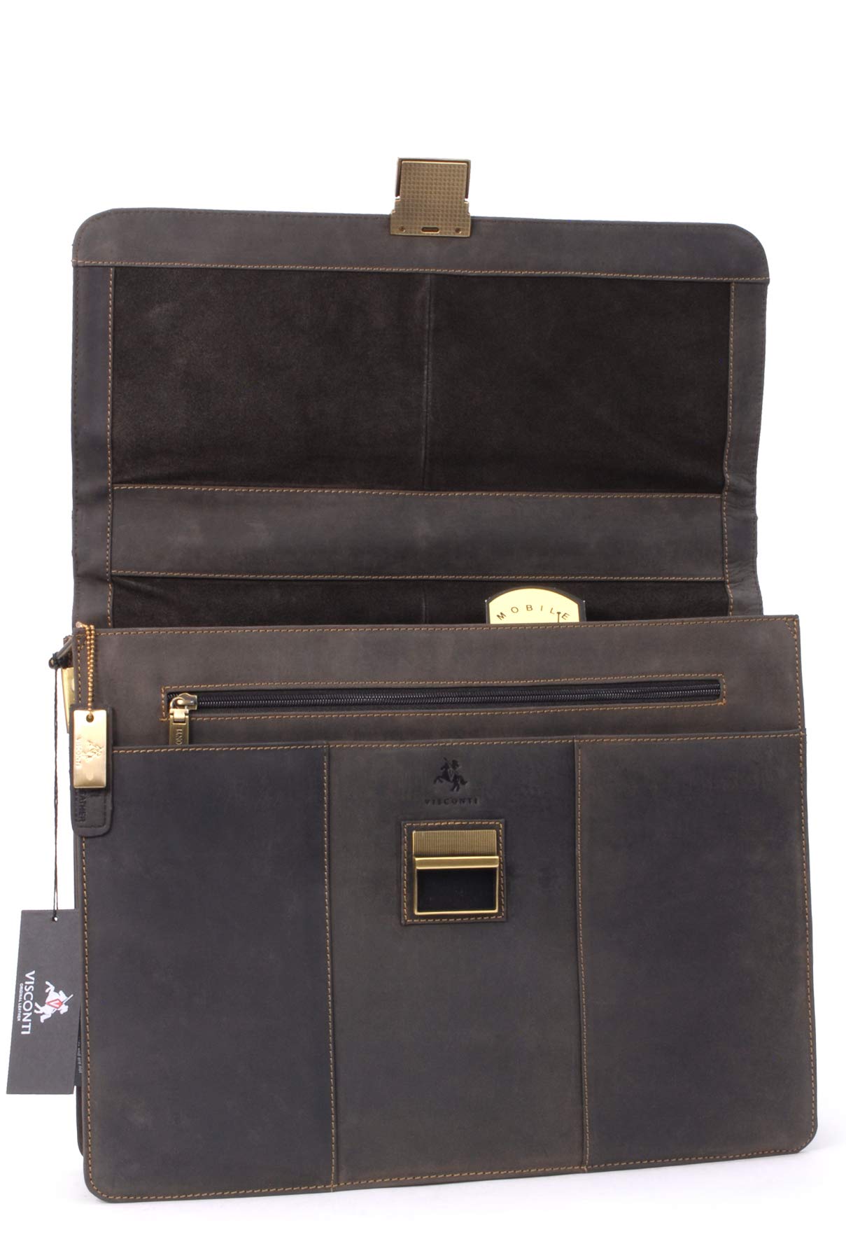Visconti Apollo 16038 sacoche ordinateur 15" marron cuir
