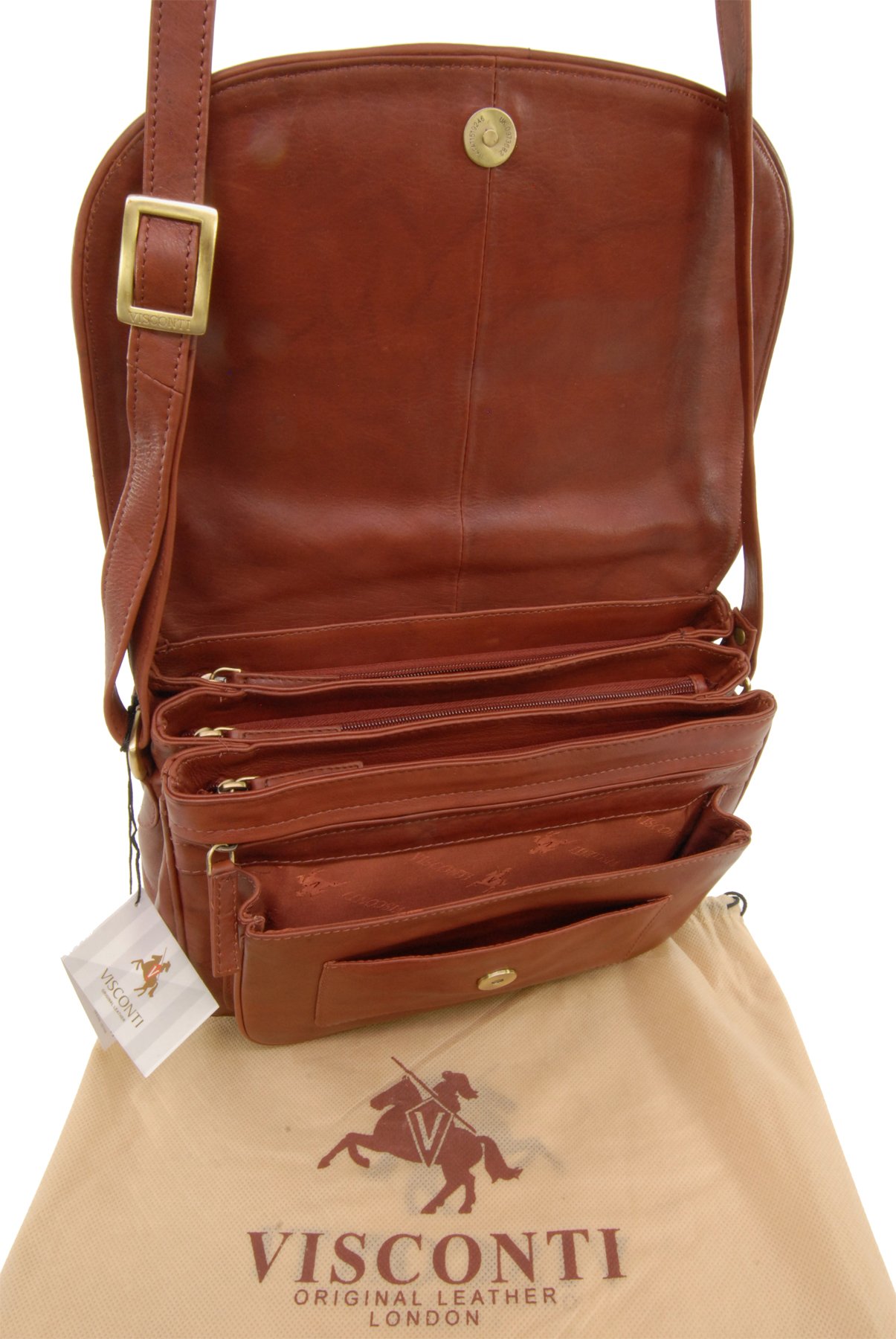 Visconti Atlantic 2195 sac bandoulière cuir marron femme