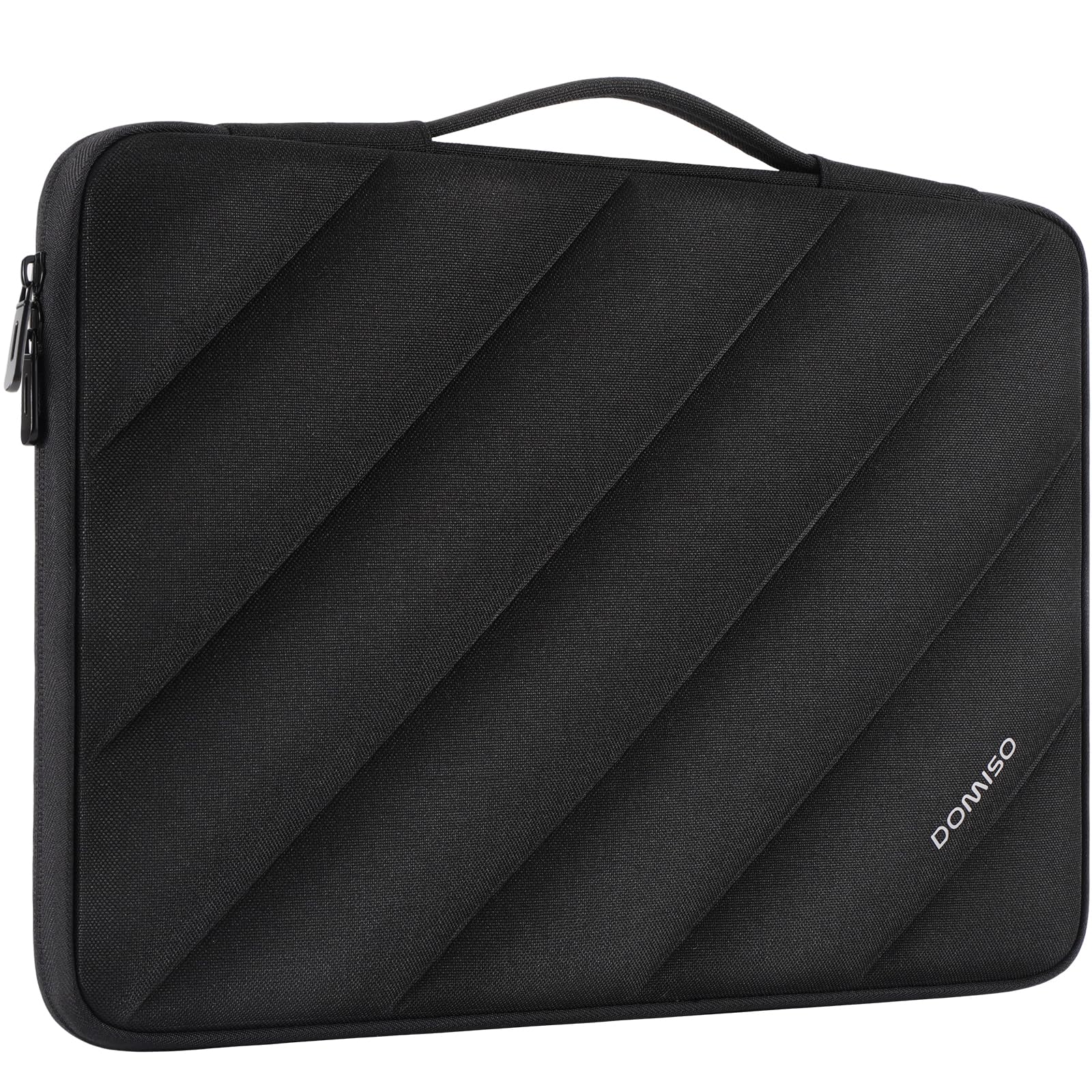 DOMISO 17,3 pouces housse ordinateur portable noir matelassé