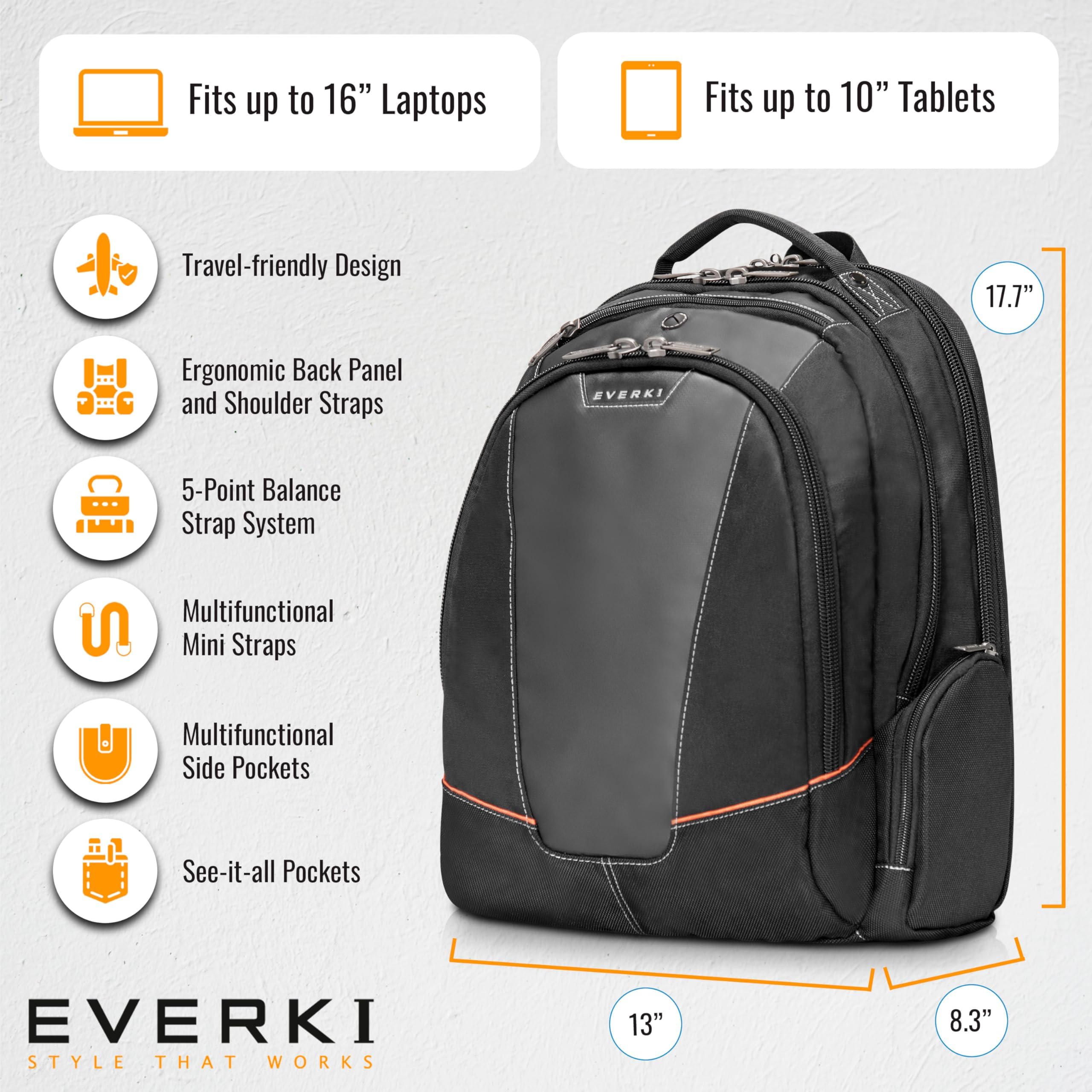 Everki Flight EKP119 sac à dos business 16 pouces 28,5L noir