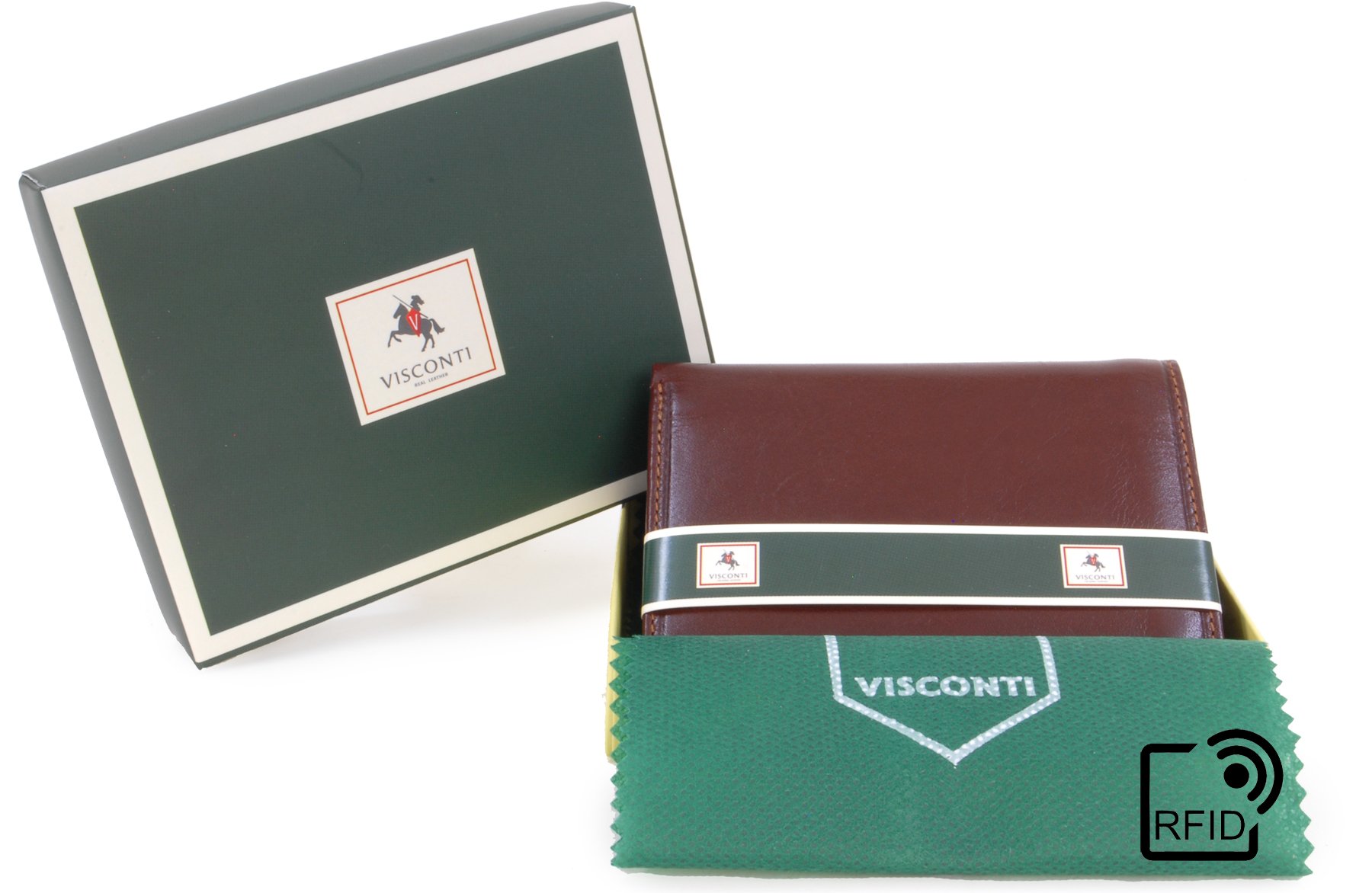 Visconti MZ3 Milan portefeuille homme cuir marron RFID