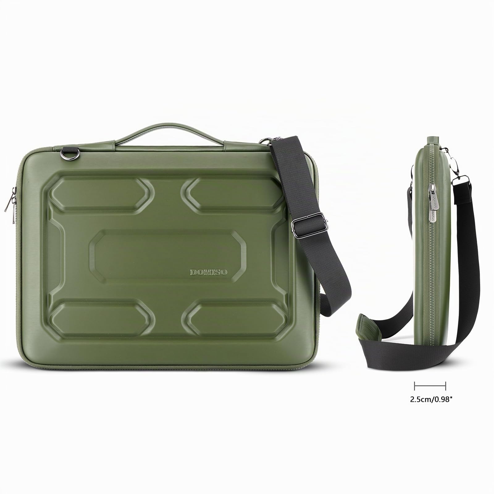 Domiso 17" sacoche 17,3" EVA vert bandoulière