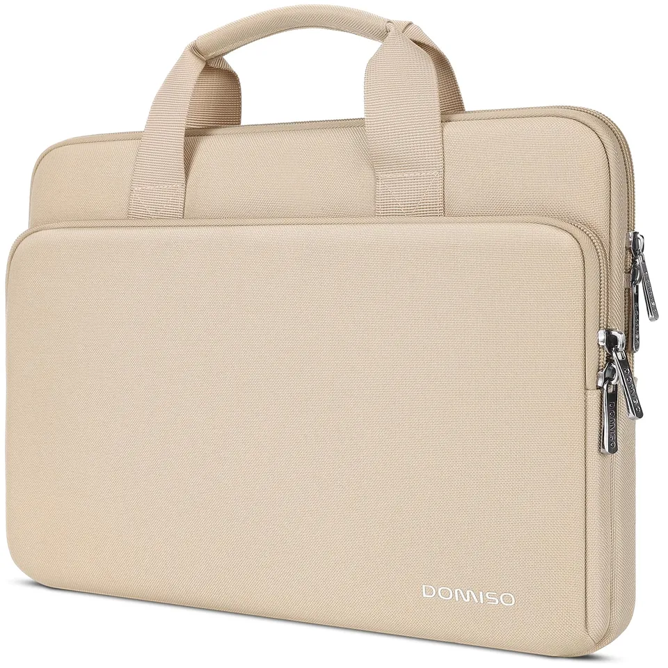 DOMISO 17,3 Pouces Housse Ordinateur Portable Beige Imperméable