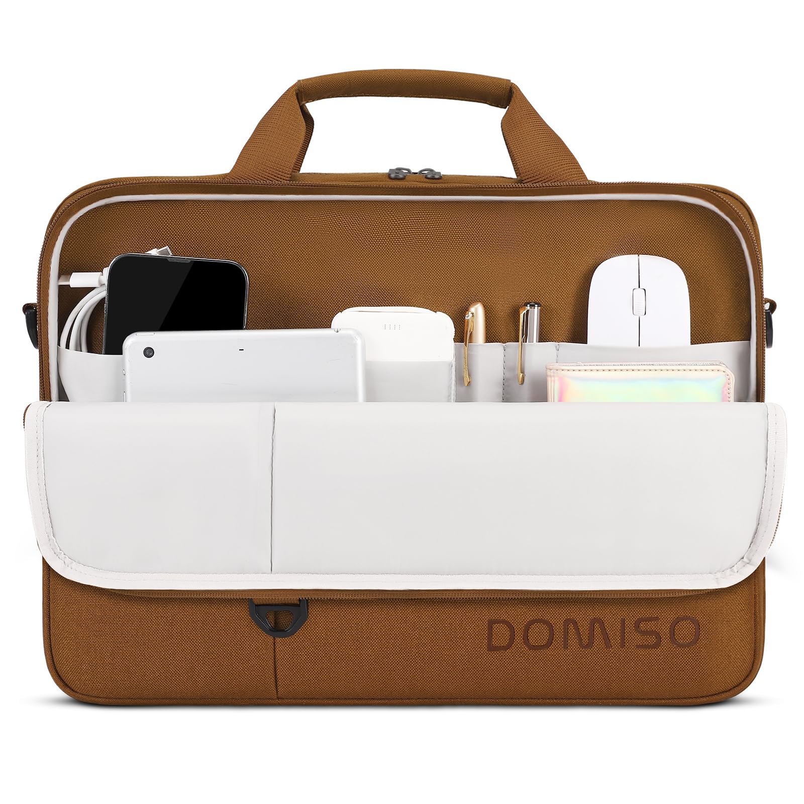 DOMISO 14" sacoche ordinateur portable brun bandoulière