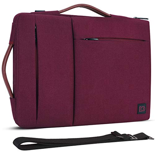 DOMISO Housse Ordinateur 14 Pouces Fuchsia Poignée + Bandoulière