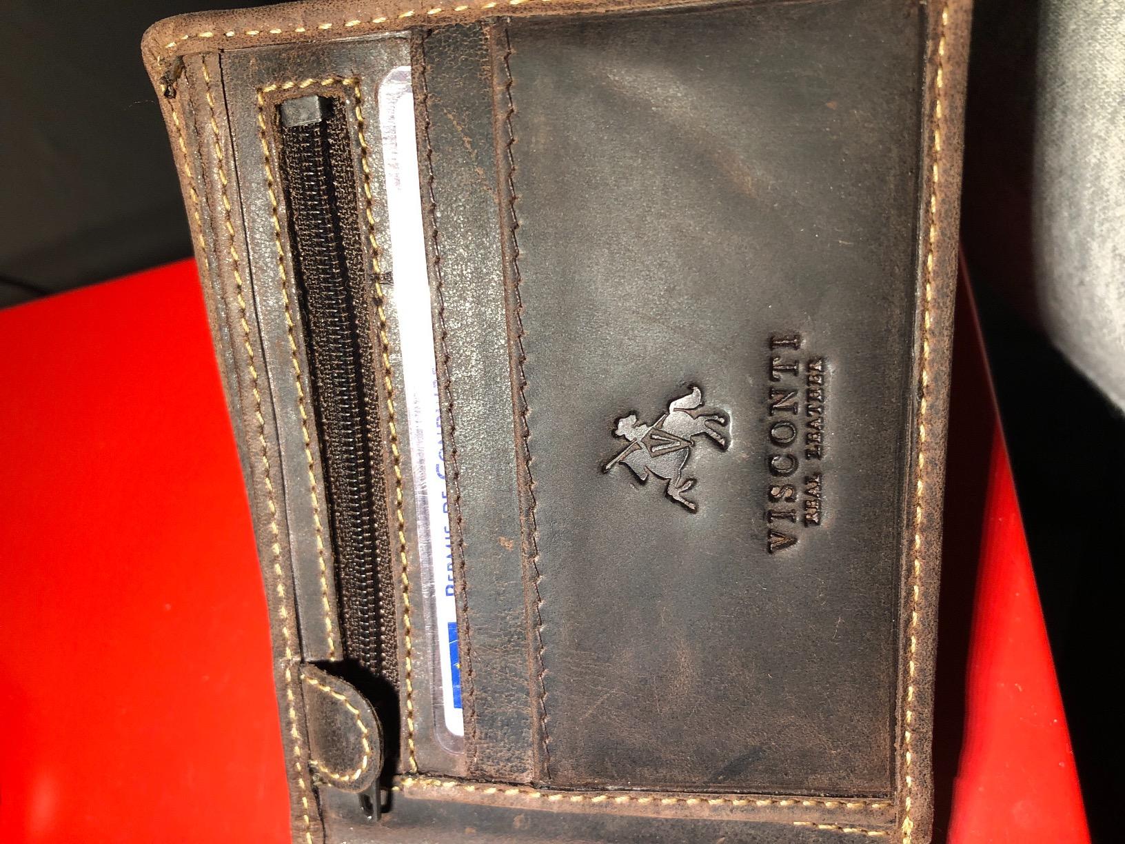 Visconti 707 Shield portefeuille homme cuir marron foncé RFID