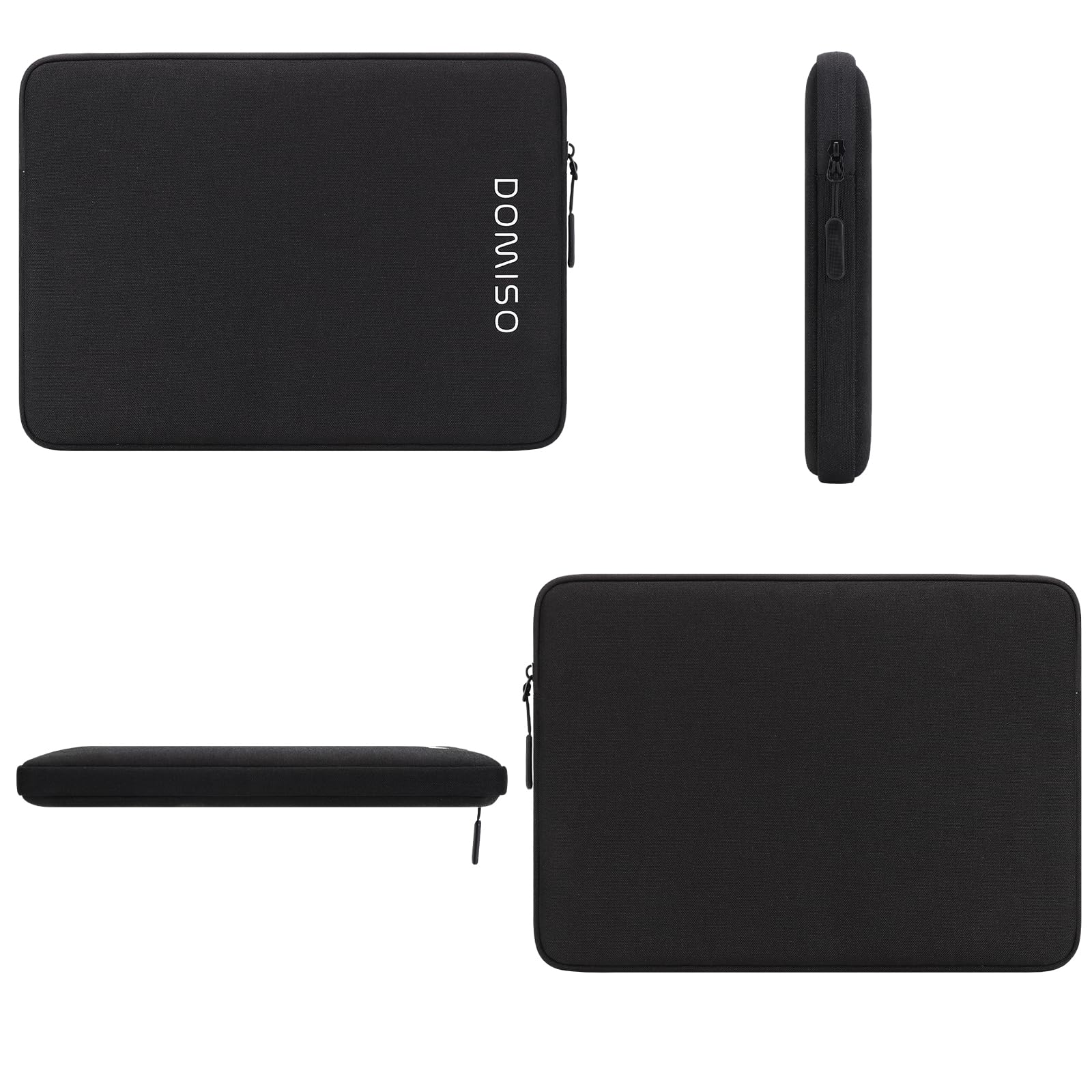 DOMISO 15,6 Pouces Housse Ordinateur Portable Noir Antichoc