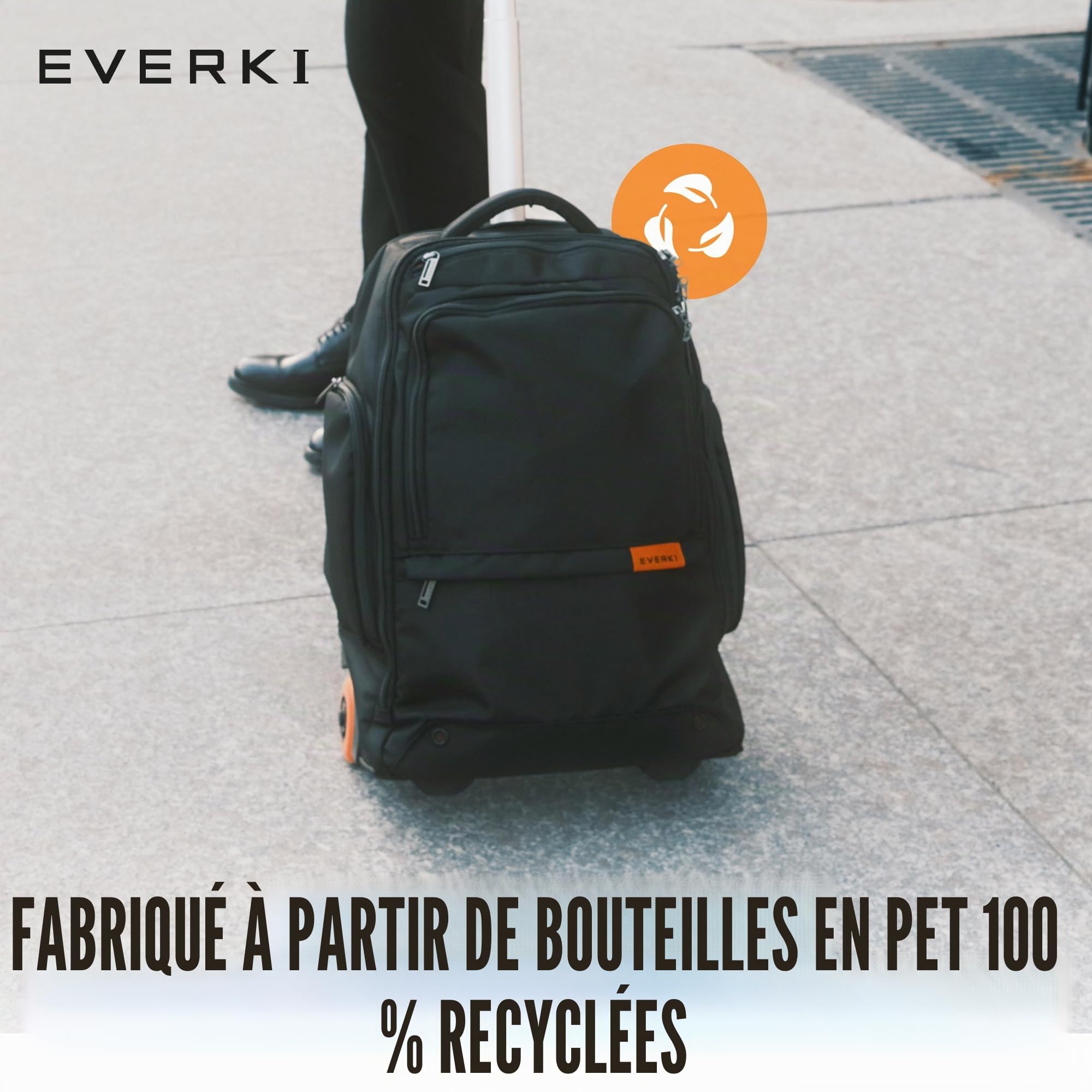 Everki Atlas Wheeled 123 sac à dos trolley 32L noir roulettes