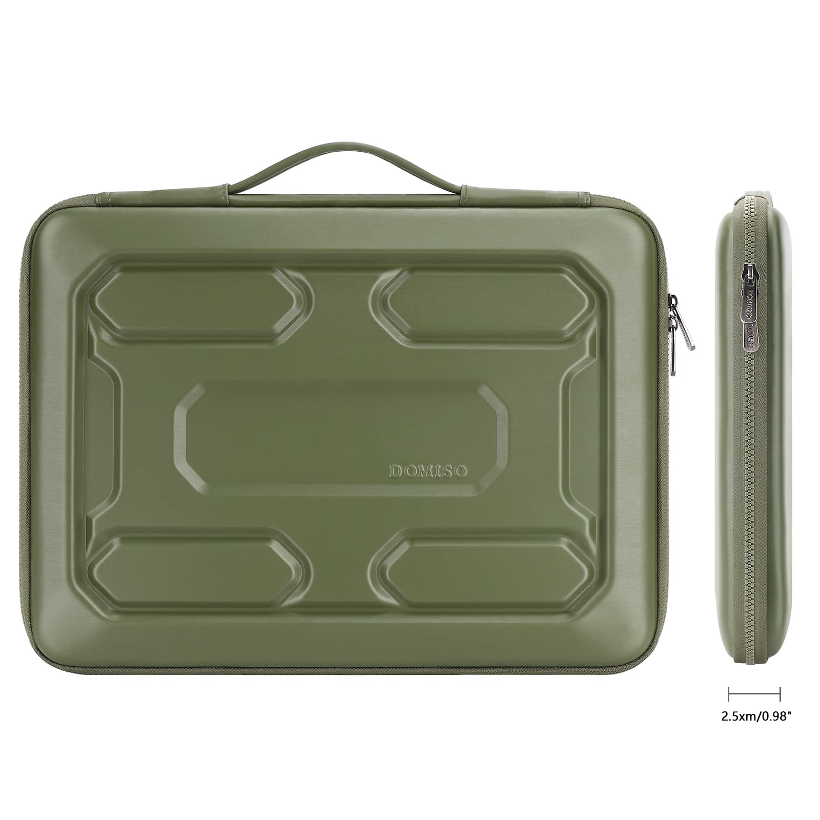 Domiso 14" housse PC EVA vert poignée antichoc