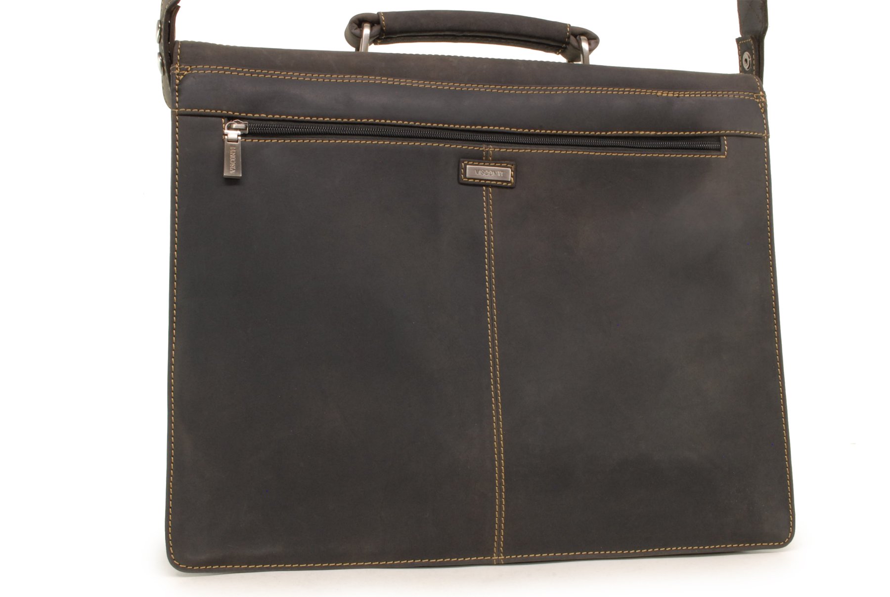 Visconti 16055XL serviette cuir marron foncé PC