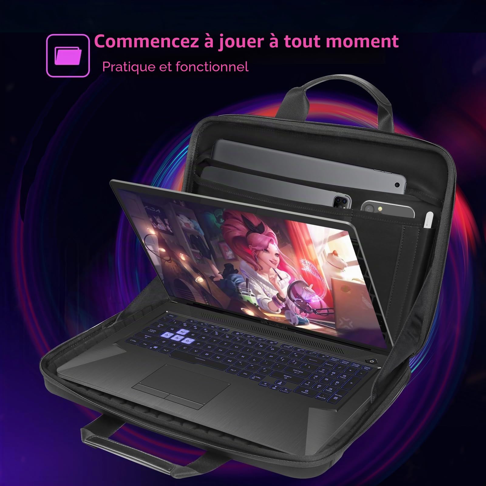 Smatree A800 housse rigide 16 pouces Lenovo/Acer anti-choc
