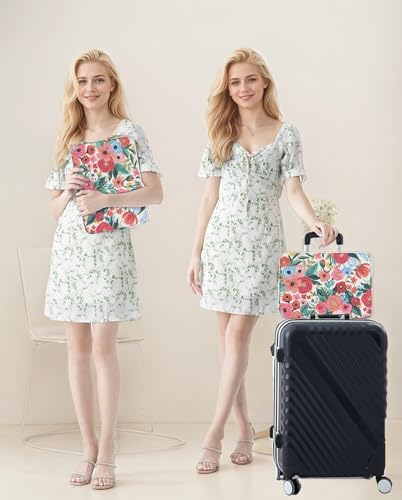 Domiso housse PC 15-15,6" fleurs imperméable