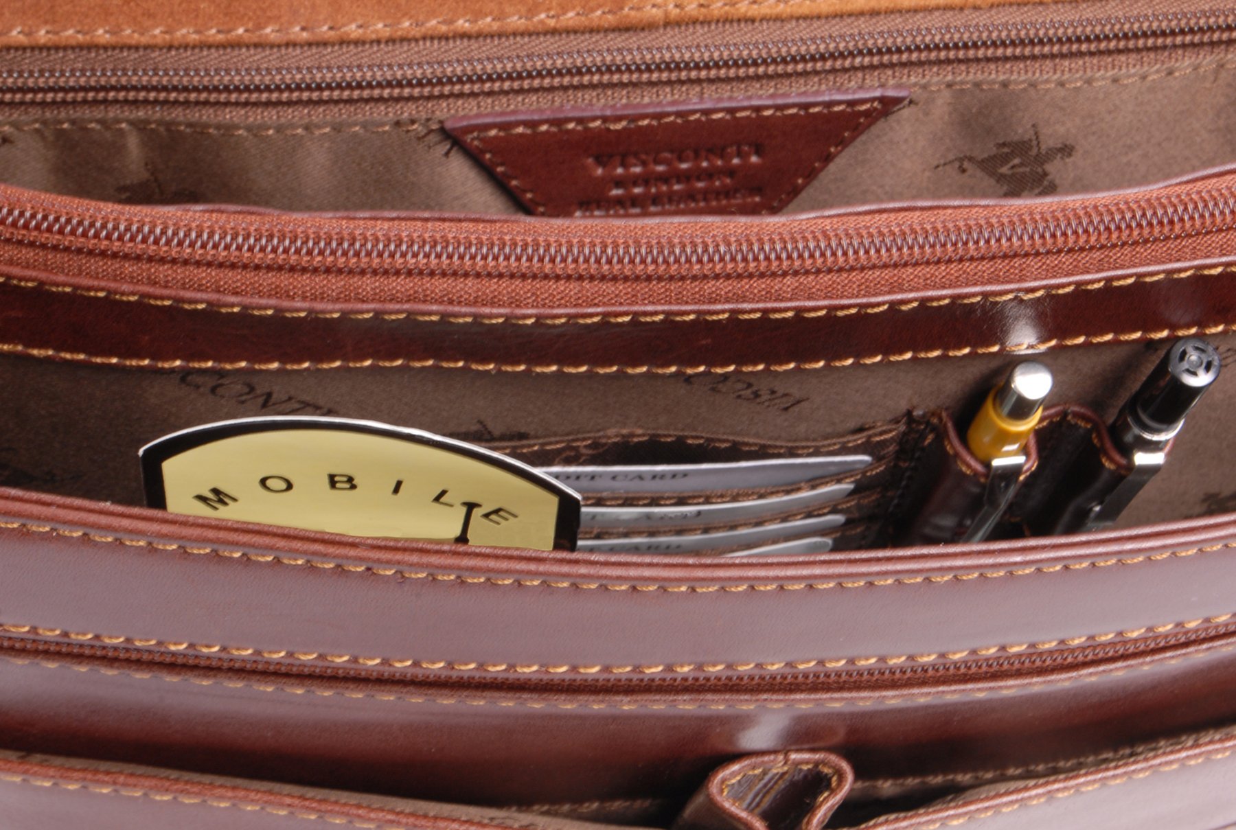 Visconti VT6 Bennet sacoche ordinateur 17 pouces cuir tanné