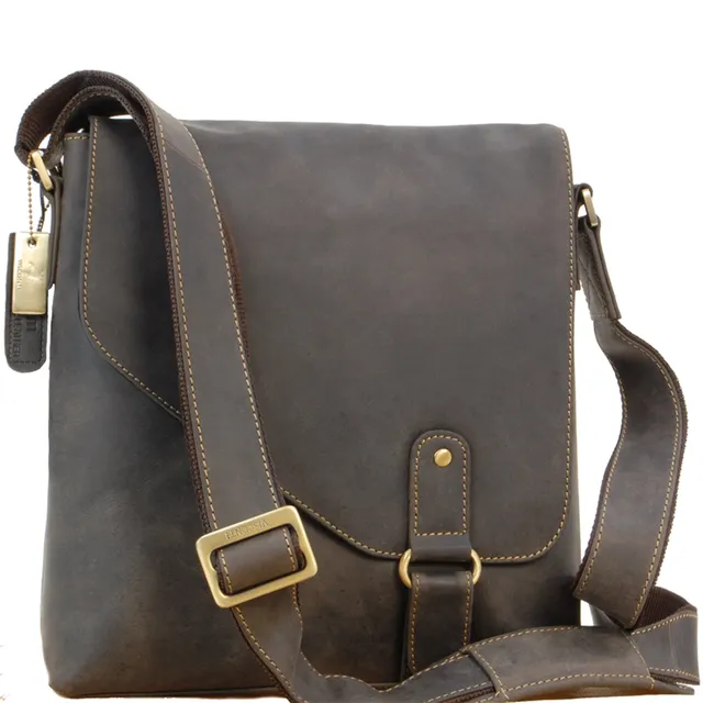 Visconti 16071 Aspin sac bandoulière cuir marron foncé