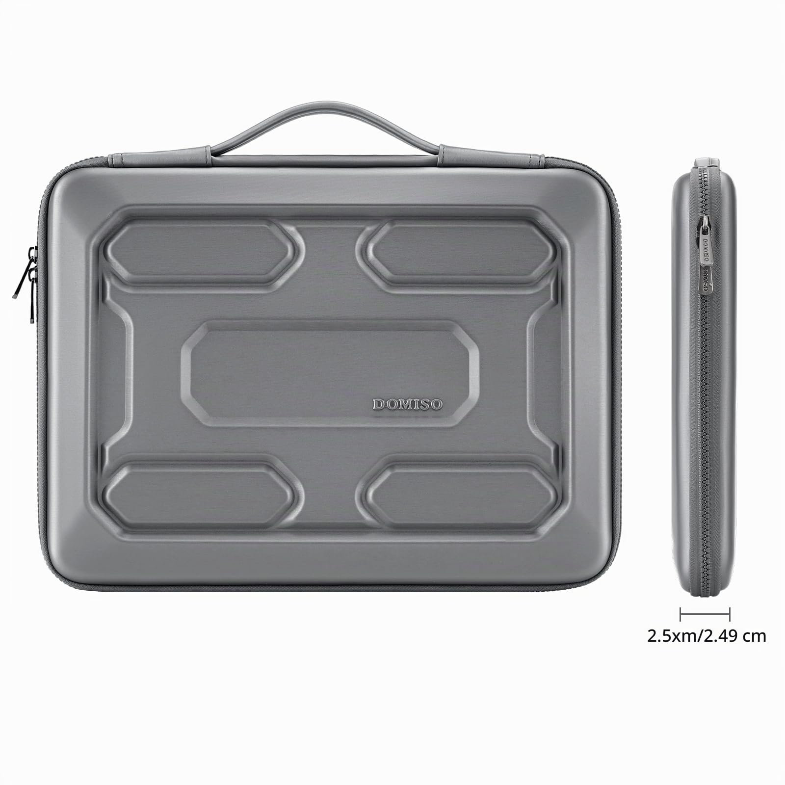 DOMISO housse EVA 17,3 pouces argent rigide