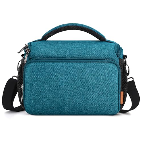 Domiso sac appareil photo reflex turquoise compact